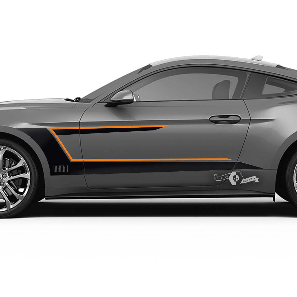 Par Puertas Guardabarros Rayas para Ford Mustang Shelby GT500 GT350 Mach1 Mach 1 2 Colores
