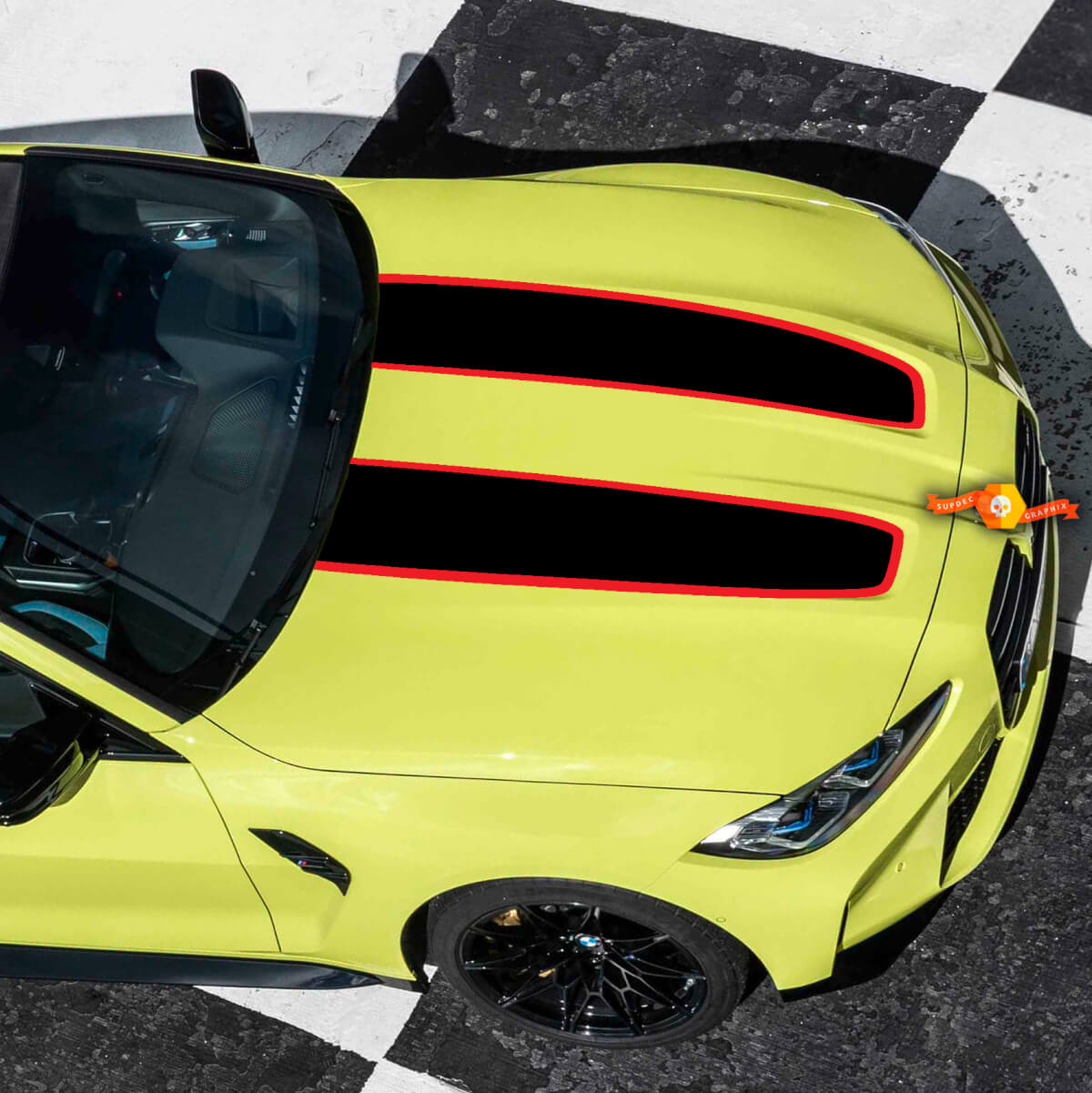 Kit completo estilo CS CSL para BMW M4 M3 G82 G83 M Performance Hood pegatina de vinilo
