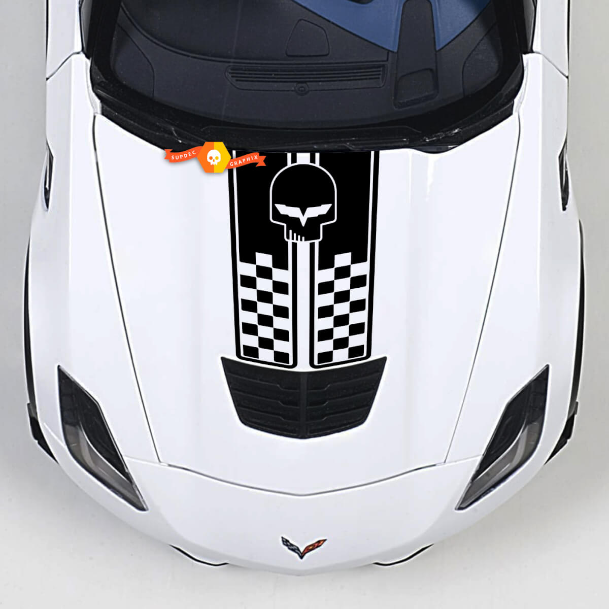 Chevrolet Corvette Racing Hood Pegatina Calcomanía Rayas C7 Jake

