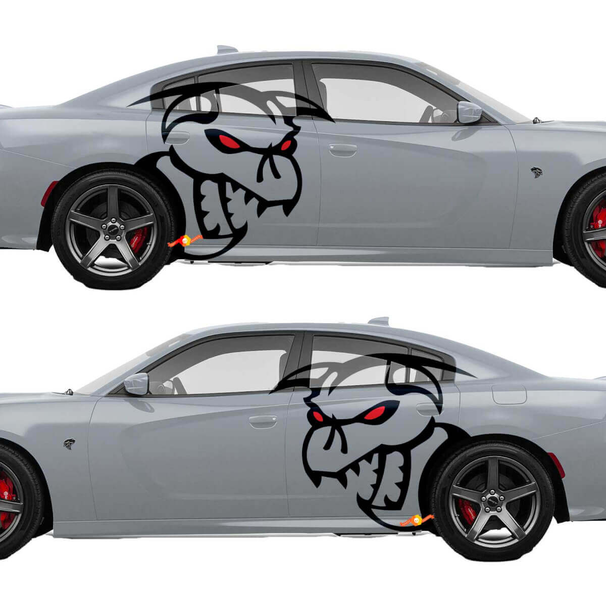 Kit de Vinilo Lateral Estilo Demon para Dodge Challenger Charger
