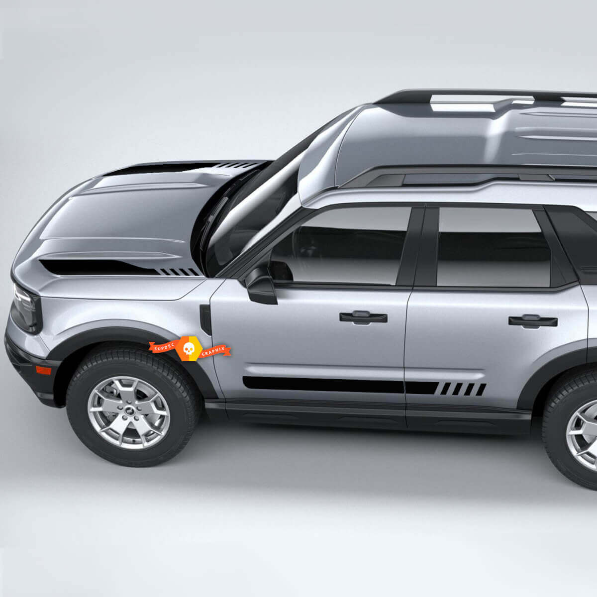 Ford Bronco Sport Primera Edición Kit Calcomanías de Rayas Laterales y Capó Pegatinas
