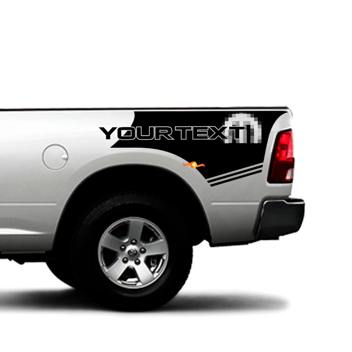 Kit de Vinilo Personalizado Estilo Mopar para Cabecera de Cama Dodge Ram