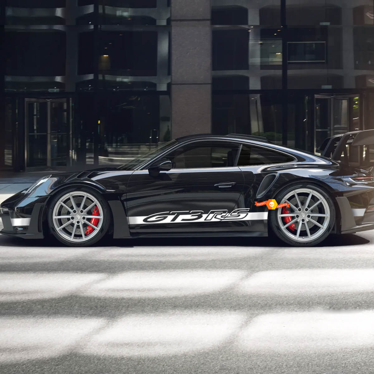Porsche 911 991 992 Gt3 RS GT3RS Kit de rayas laterales Adhesivo adhesivo
