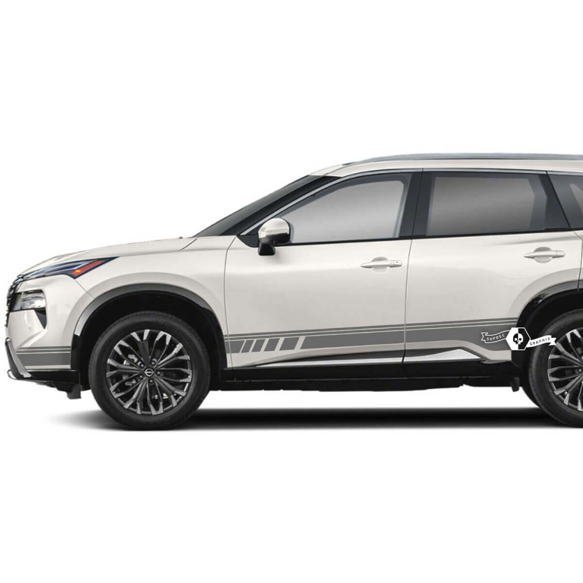 Par Nissan Rogue puerta lateral panel basculante rayas pegatina vinilo gráfico
