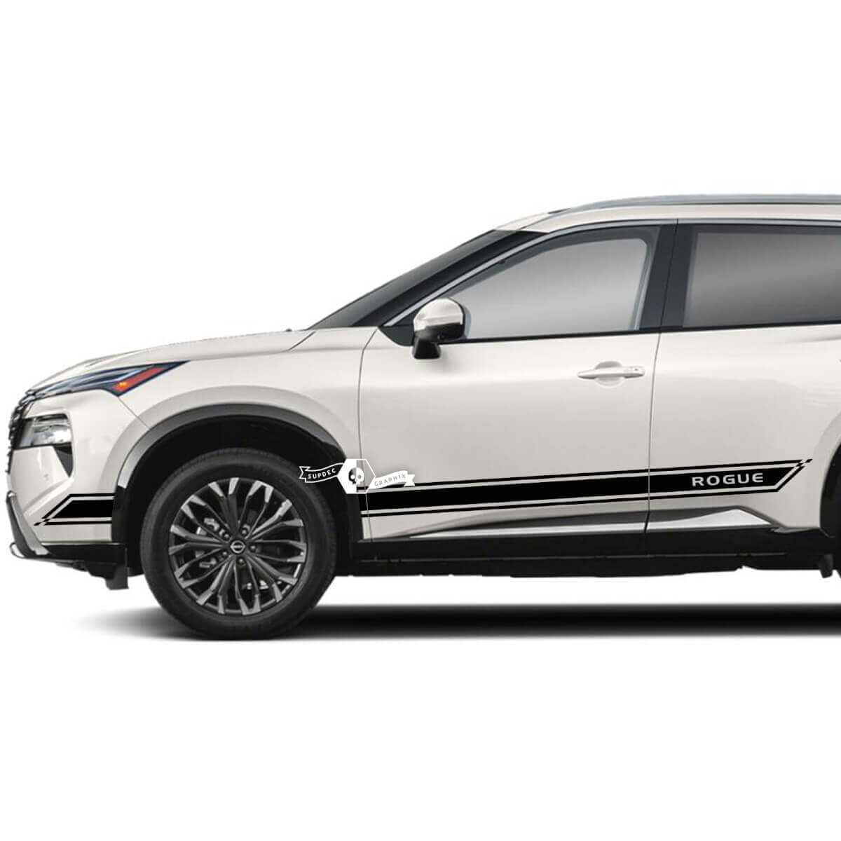 Par Nissan Rogue puerta lateral panel basculante rayas pegatina vinilo gráfico
