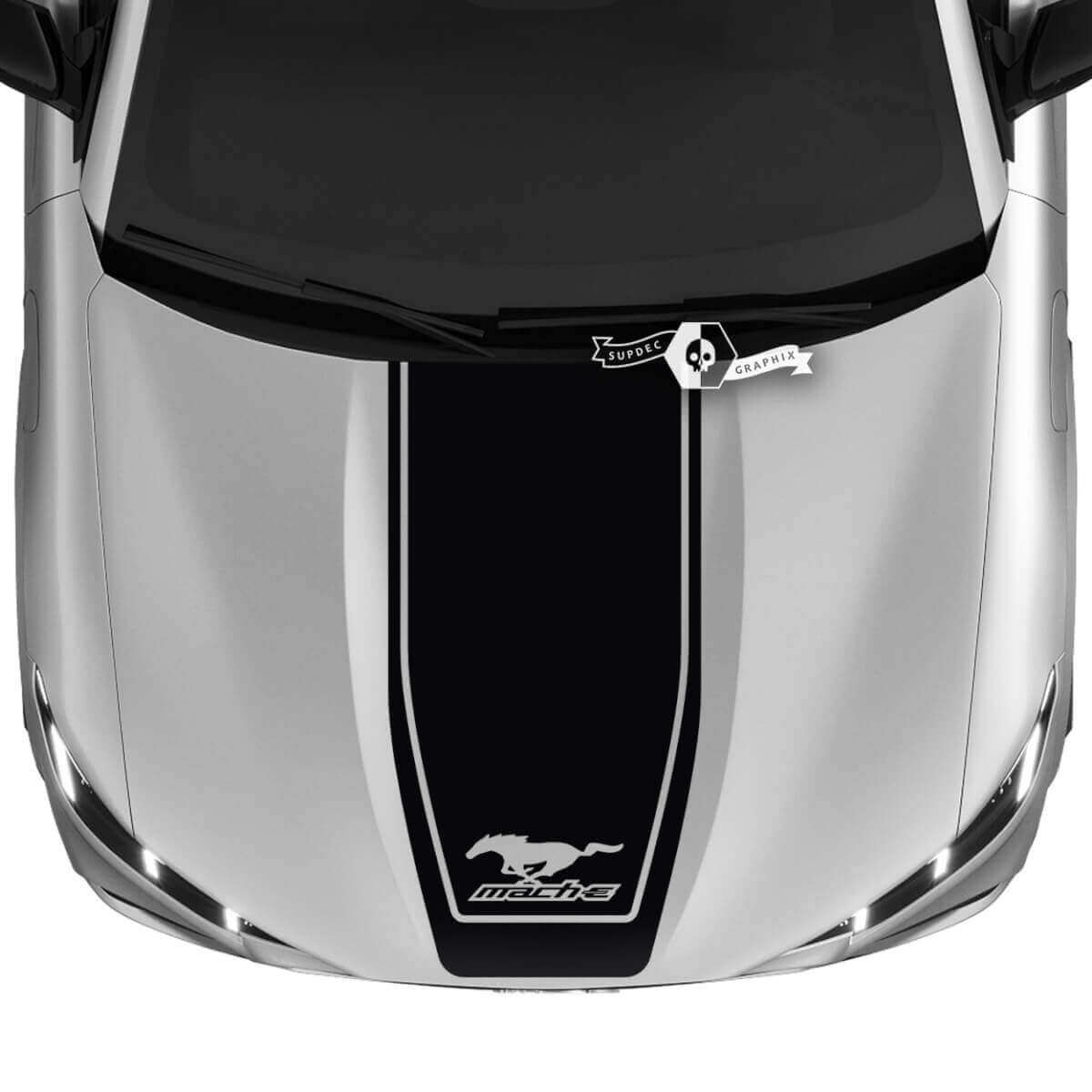 Hood Ford Mustang MACH-E MACH E Logo Trim Calcomanías de vinilo
