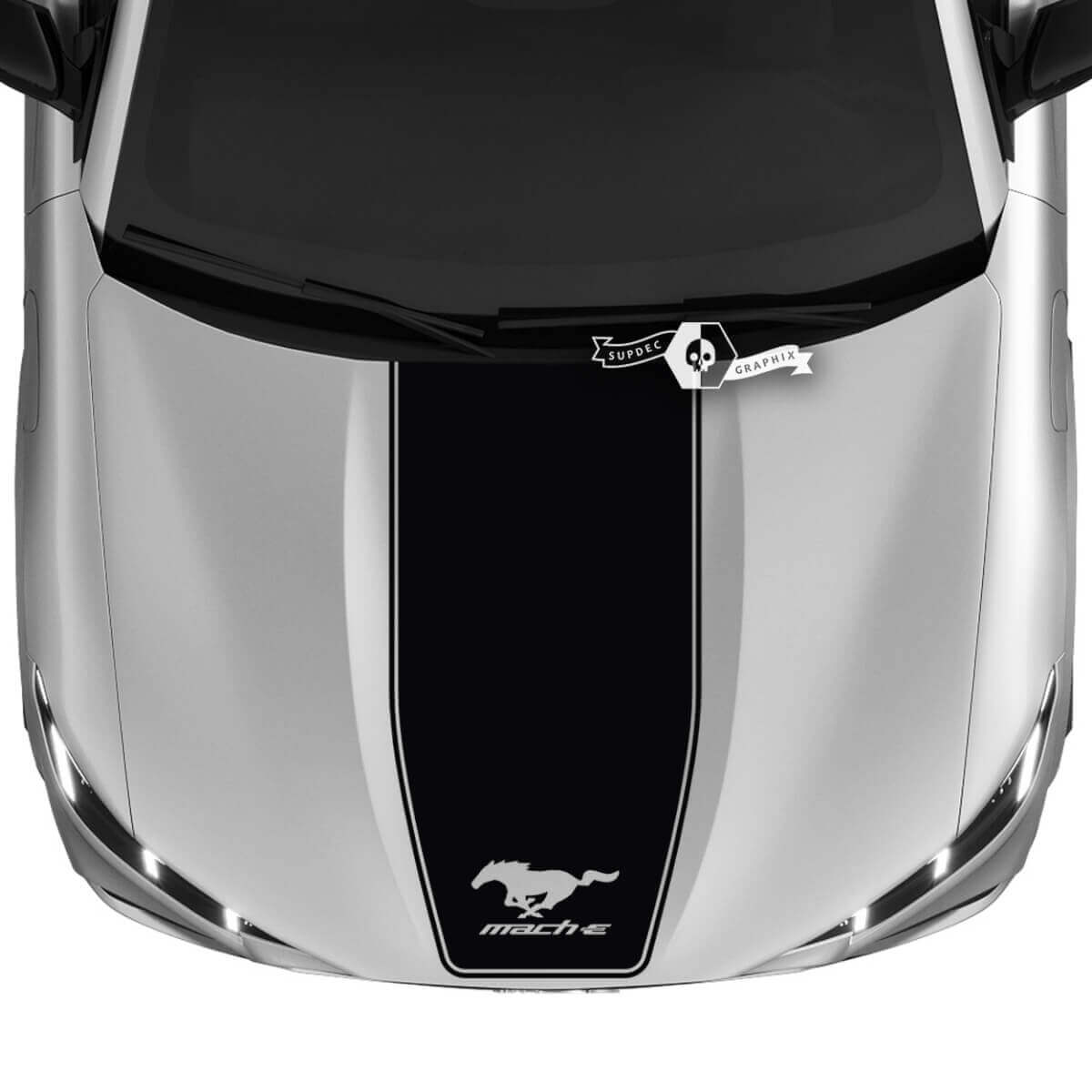 Hood Ford Mustang MACH-E MACH E Logo contorno calcomanía pegatinas de vinilo
