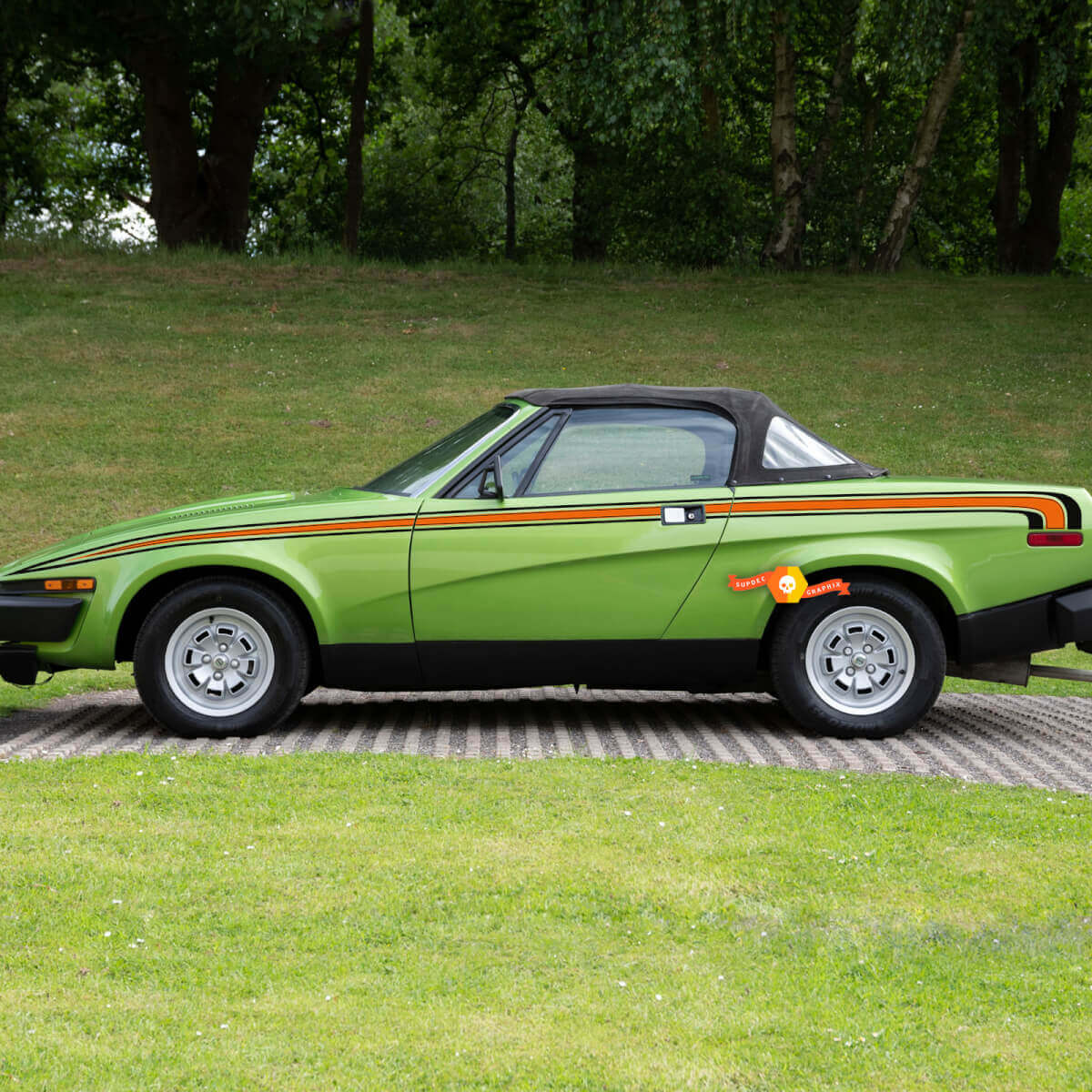 Kit de Calcomanías Vinilo de Rayas Laterales Estilo Retro para Triumph TR7