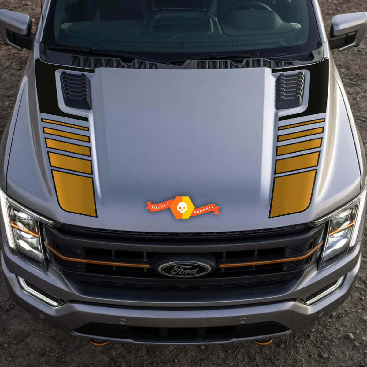 Musclecar truck Tremor Pickup Hood Gráficos Musclecar Vinilo Pegatinas Calcomanías 2 Colores
