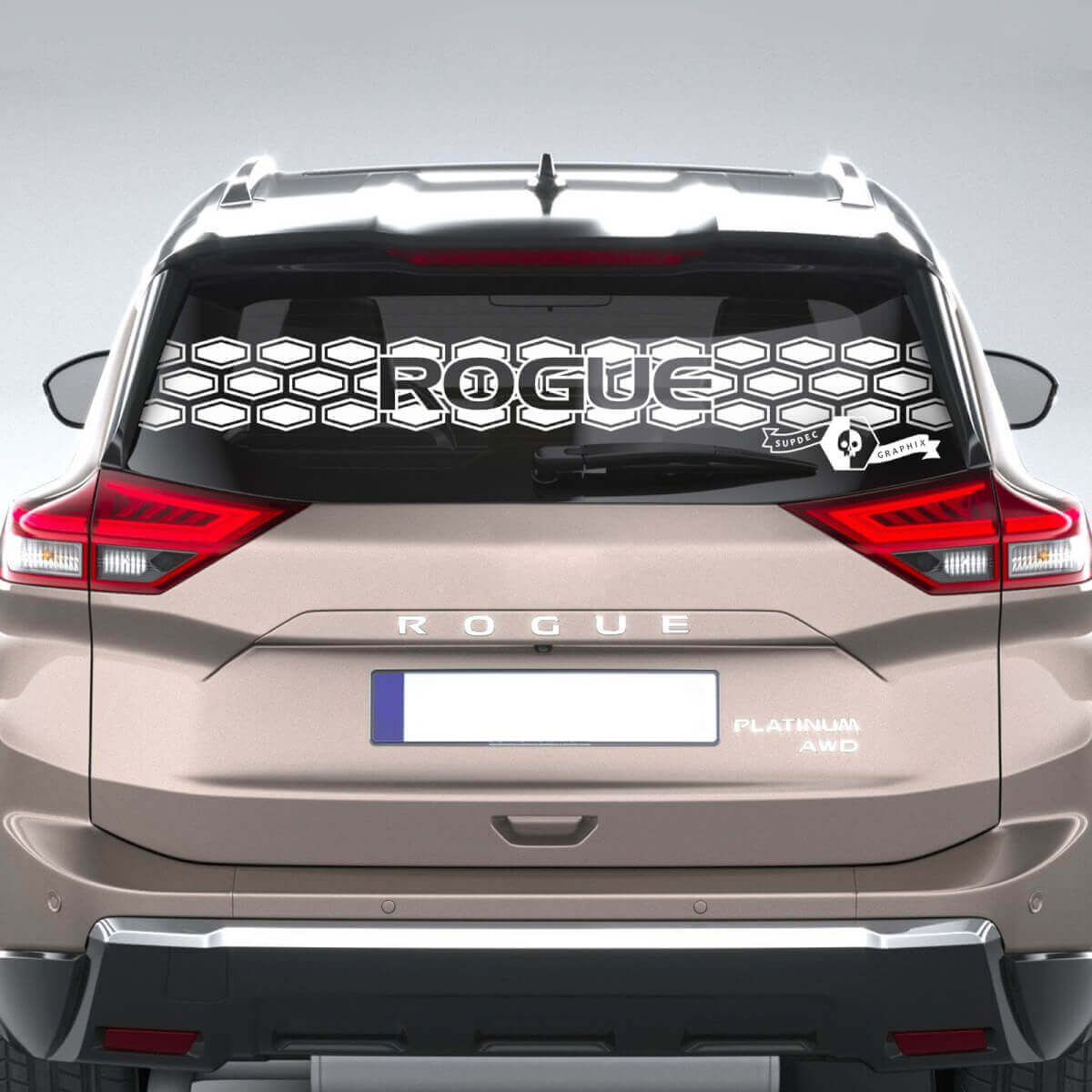 Calcomanía para ventana trasera con el logo de Nissan Rogue Vinilo Adhesivo Gráfico
