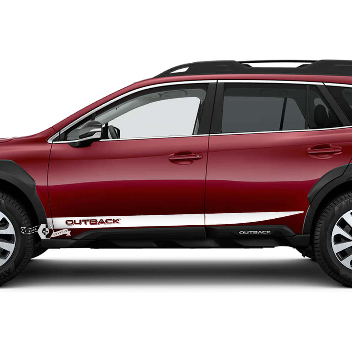 Suba Outback Side Rocker Panel Vinilo adhesivo Calcomanía gráfica Suba
