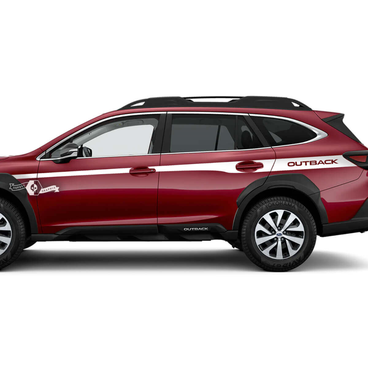 Suba Outback Side Accent Doors Vinilo adhesivo Calcomanía gráfica Suba
