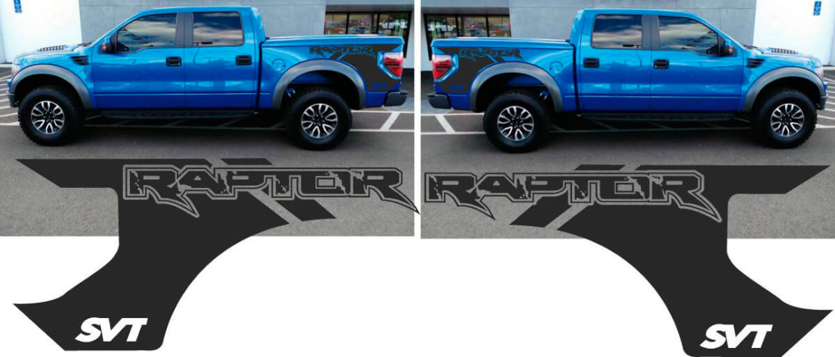 Calcomanías de Vinilo para Guardabarros Trasero Estilo Raptor para Musclecar F-150