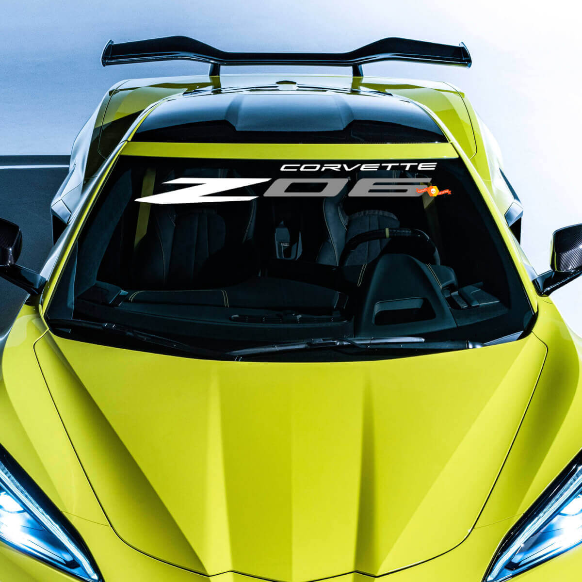 Chevrolet Chevy C8 Corvette Z06 Jake Skull Parabrisas Vinilo Calcomanía Pegatina

