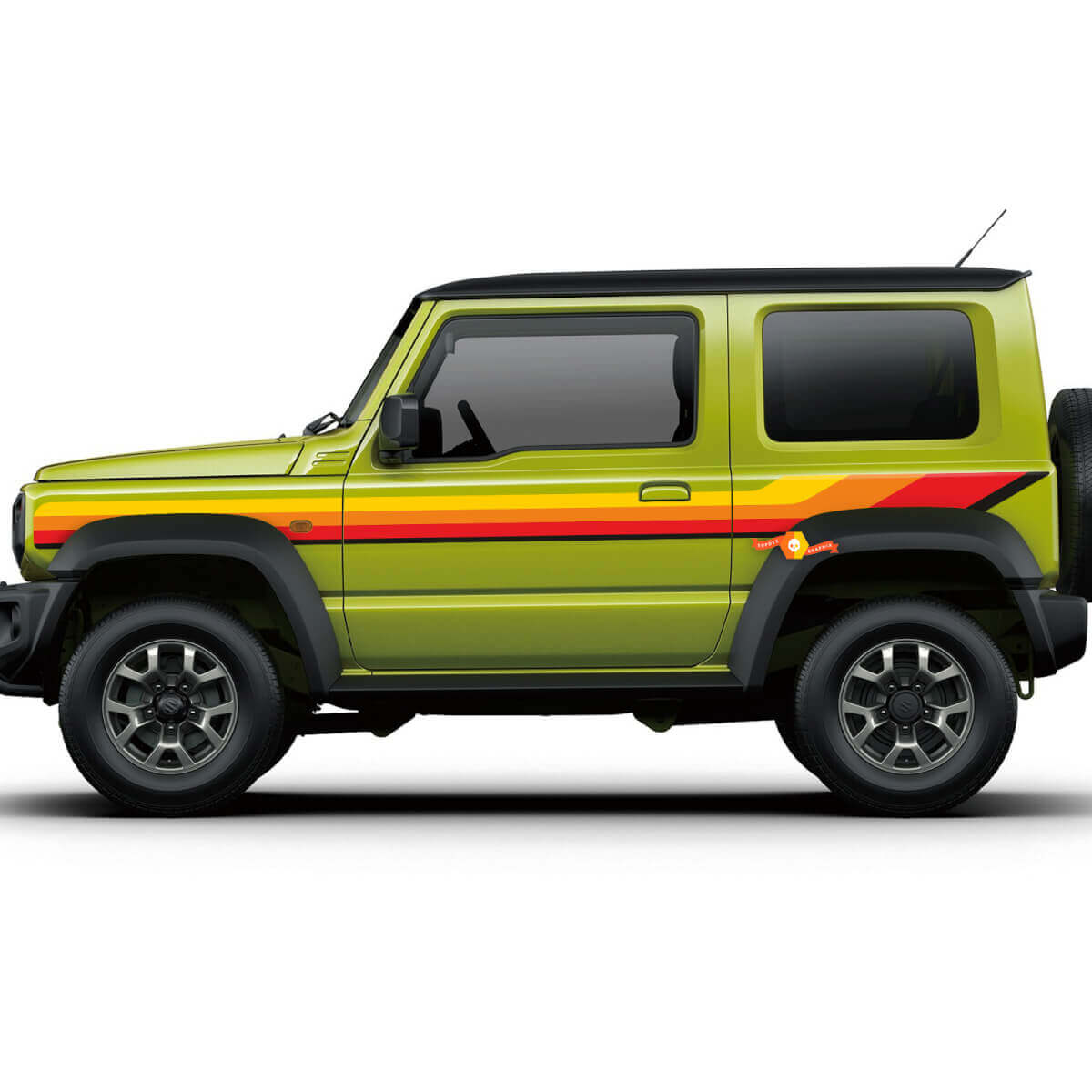 Suzuki JIMNY Vintage Retro Stripes Puertas calcomanías gráficas 5

