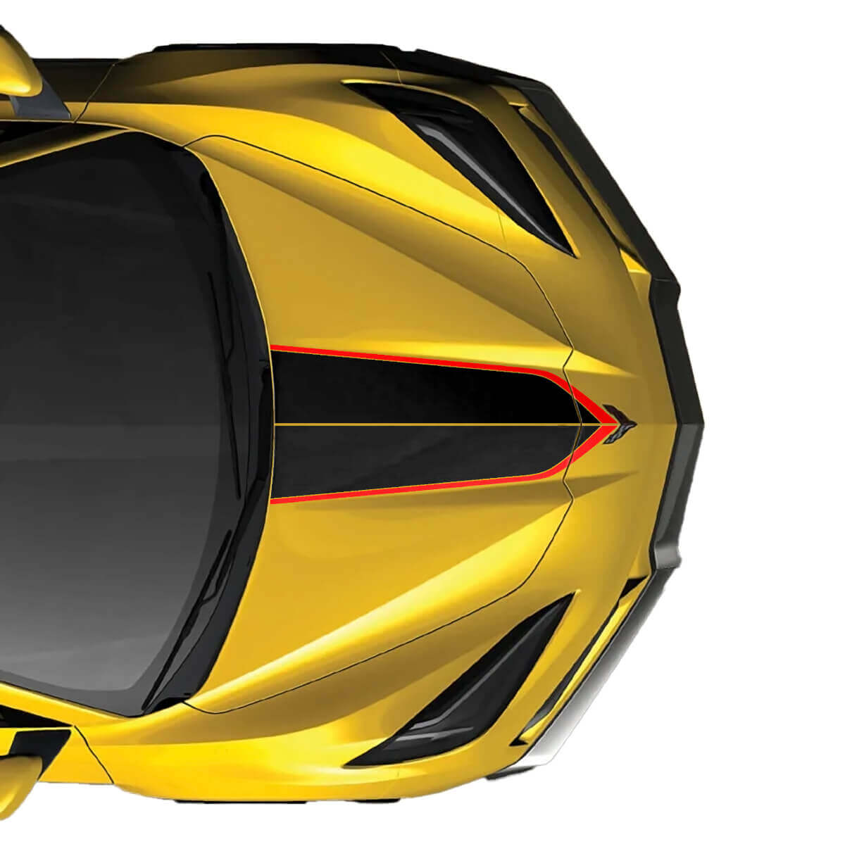 Vinilo de Franjas Dobles para Capó para Chevrolet Corvette C8