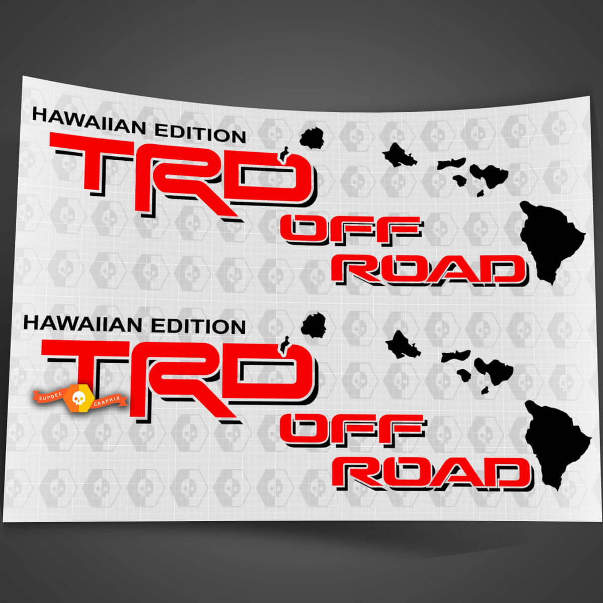 Kit de Calcomanías de Vinilo en el Lateral de la Cama Edición Hawaiana TRD Off Road para Camionetas Toyota