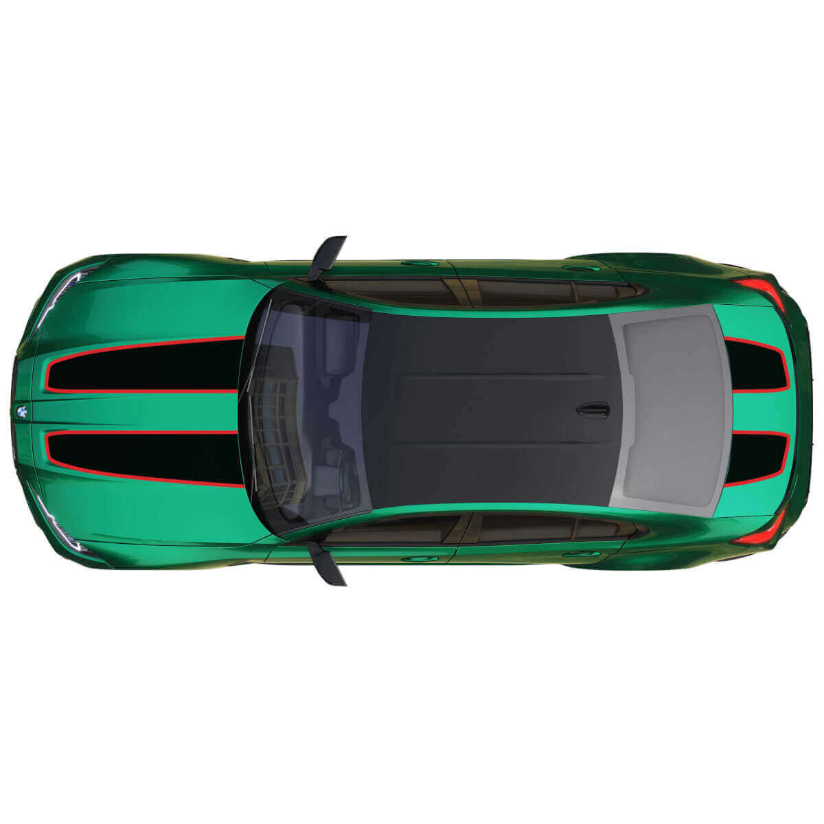 Kit de calcomanías de vinilo de franjas para capó y maletero estilo CSL para BMW M3 G80 M4 G82 G83