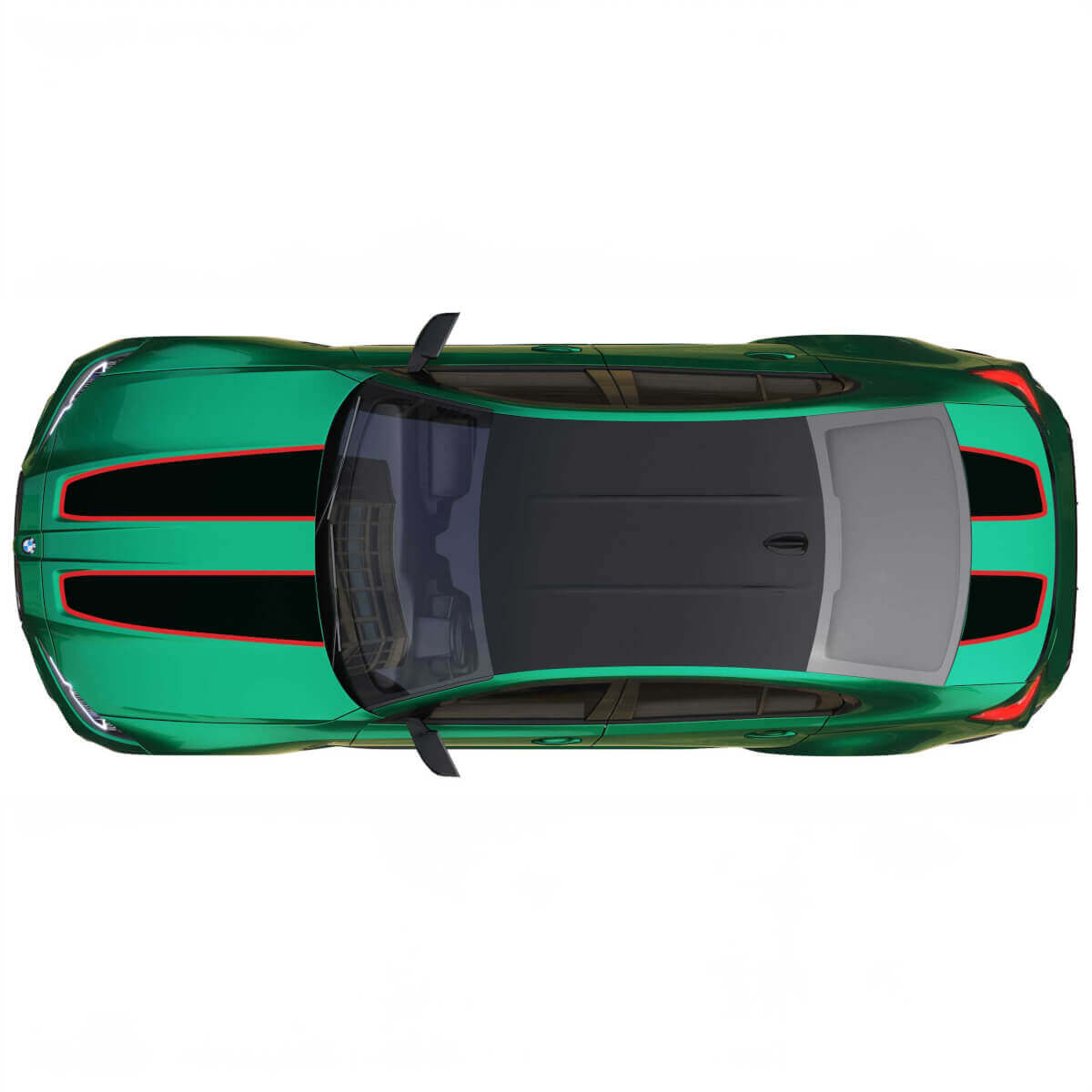 Estilo CS CSL para capó y maletero con raya de contorno para BMW M4 M3 G82 G83 M Performance, pegatina de vinilo
