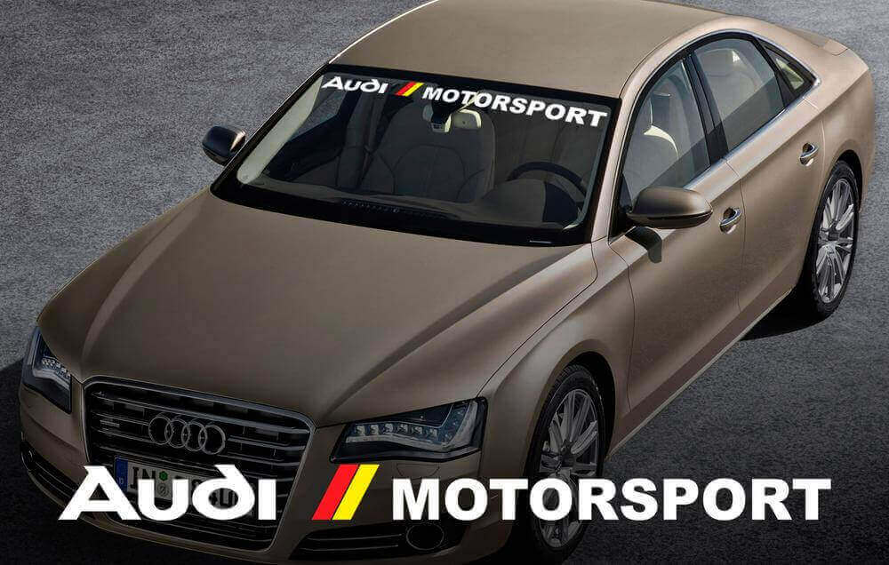 Adhesivo de vinilo para parabrisas estilo Audi Motorsport para Audi