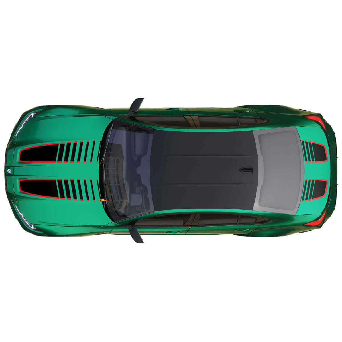 Kit de adhesivos de vinilo con franjas de doble estroboscópico para capó y maletero para BMW M3 G80 M4 G82 G83
