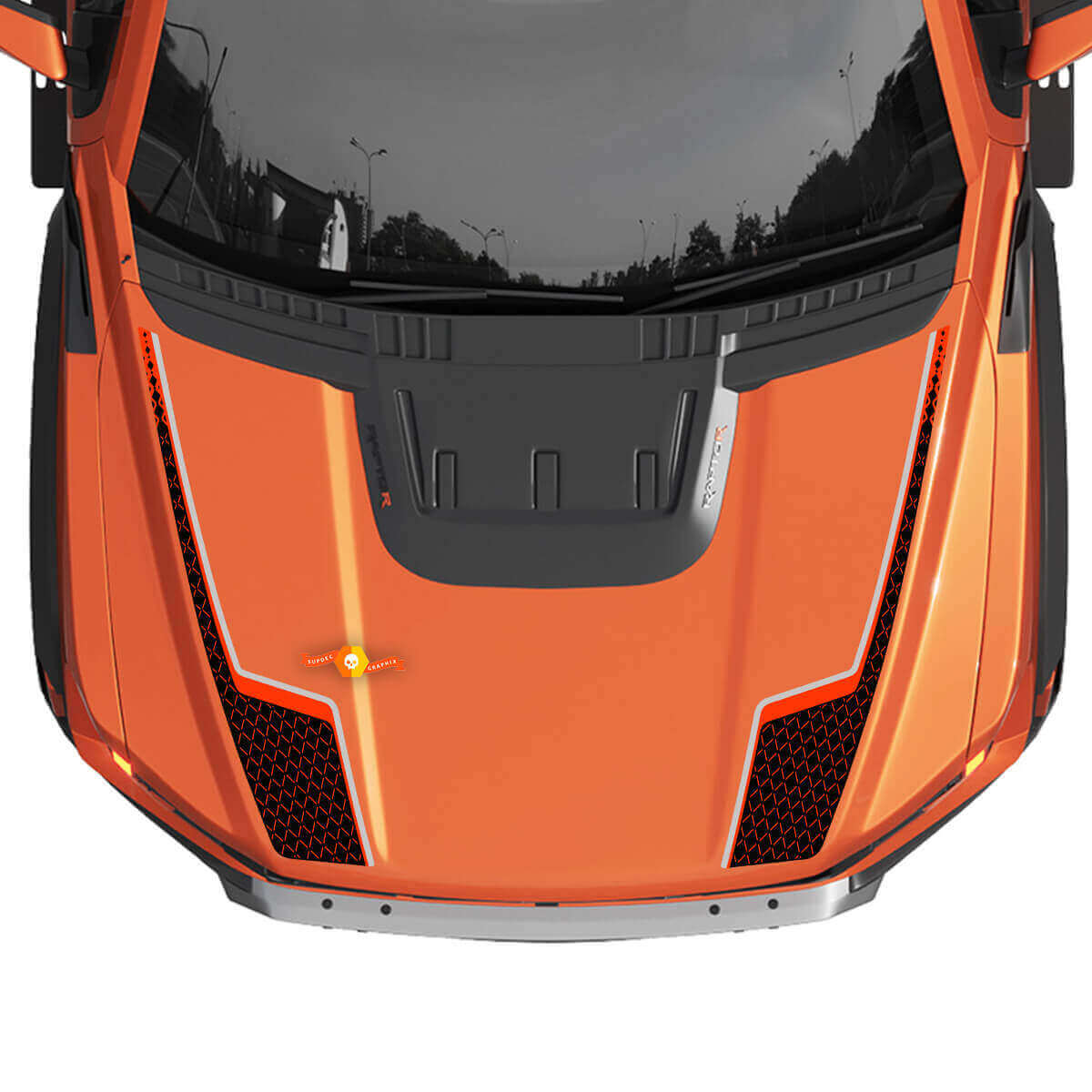Kit de adhesivos de vinilo con franjas dobles para capó para Musclecar F-150 Gen3