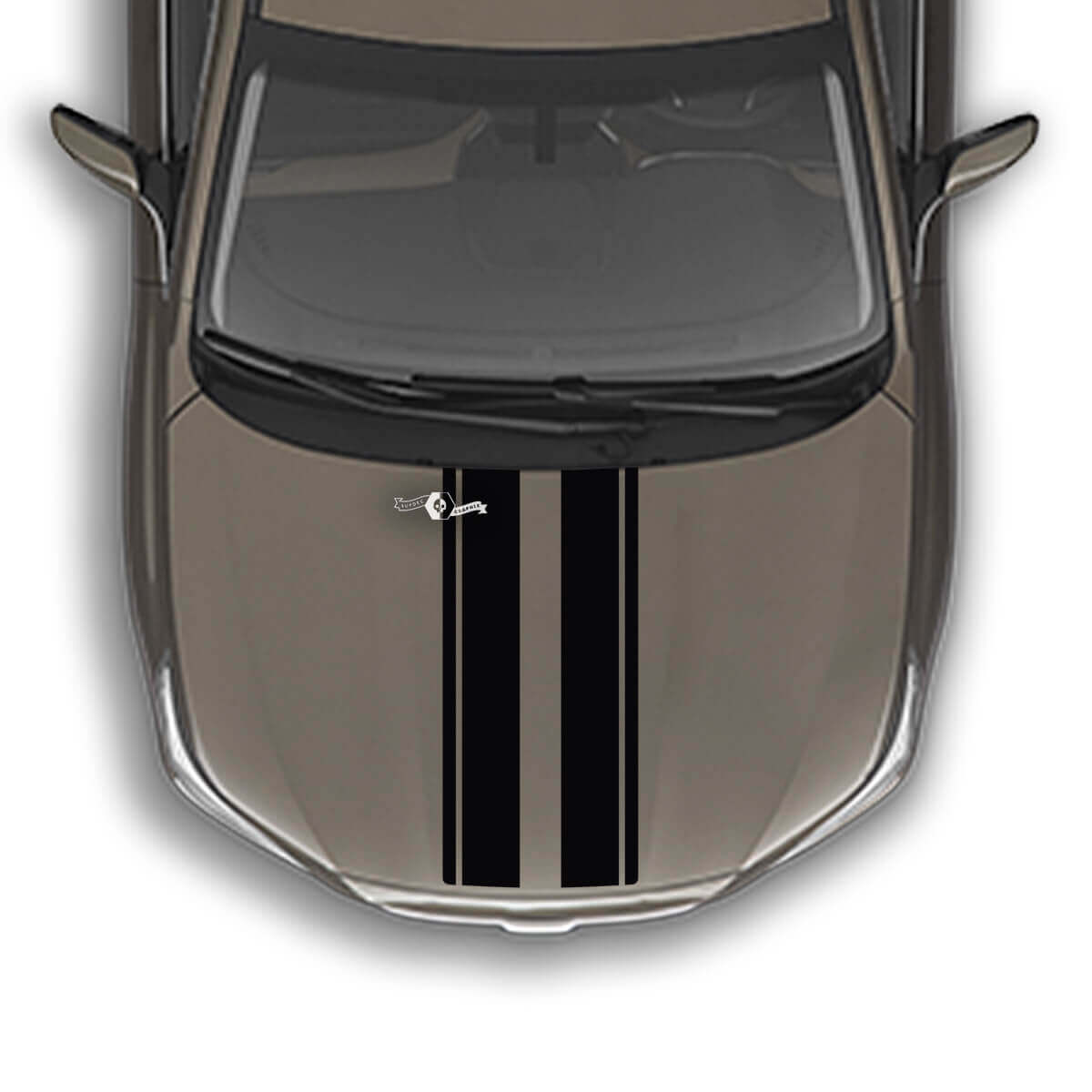 Calcomanía gráfica de vinilo con rayas dobles para capó compatible con Suba Outback
