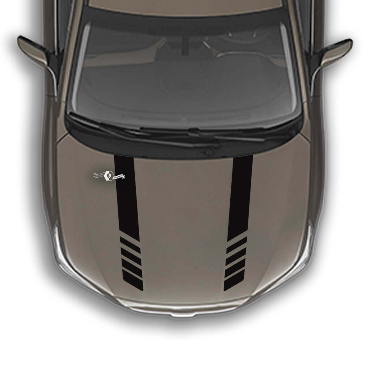 Calcomanía gráfica de vinilo con dos rayas para capó, compatible con Suba Outback
