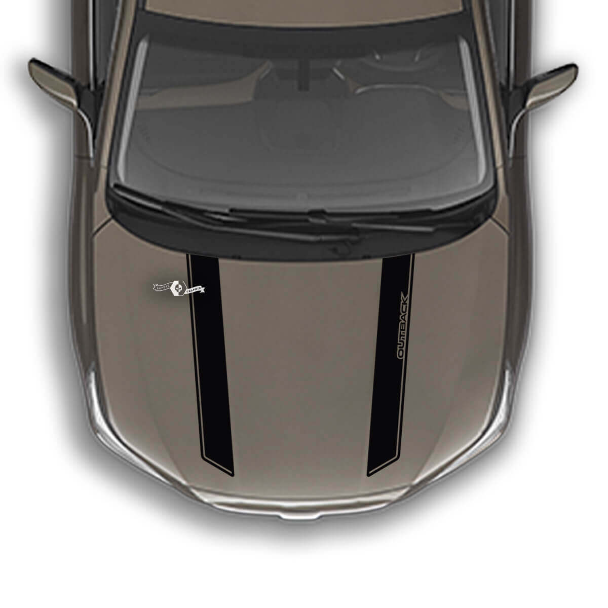 Hood Two Stripes Pin stripe Vinilo Calcomanía Gráficos Etiqueta apta para Suba Outback
