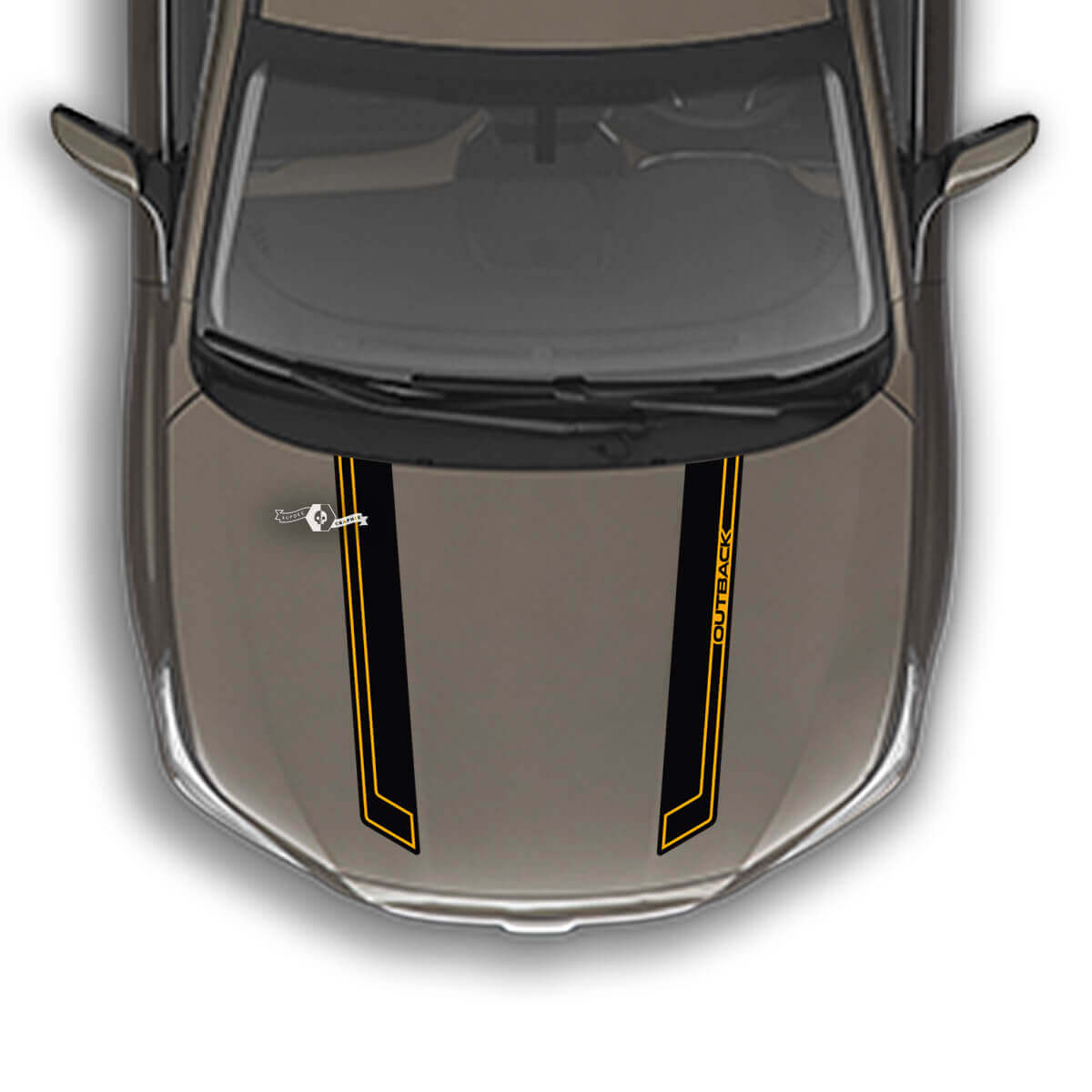 Pegatina de vinilo con doble raya de pin para capó 2 para Subaru Outback