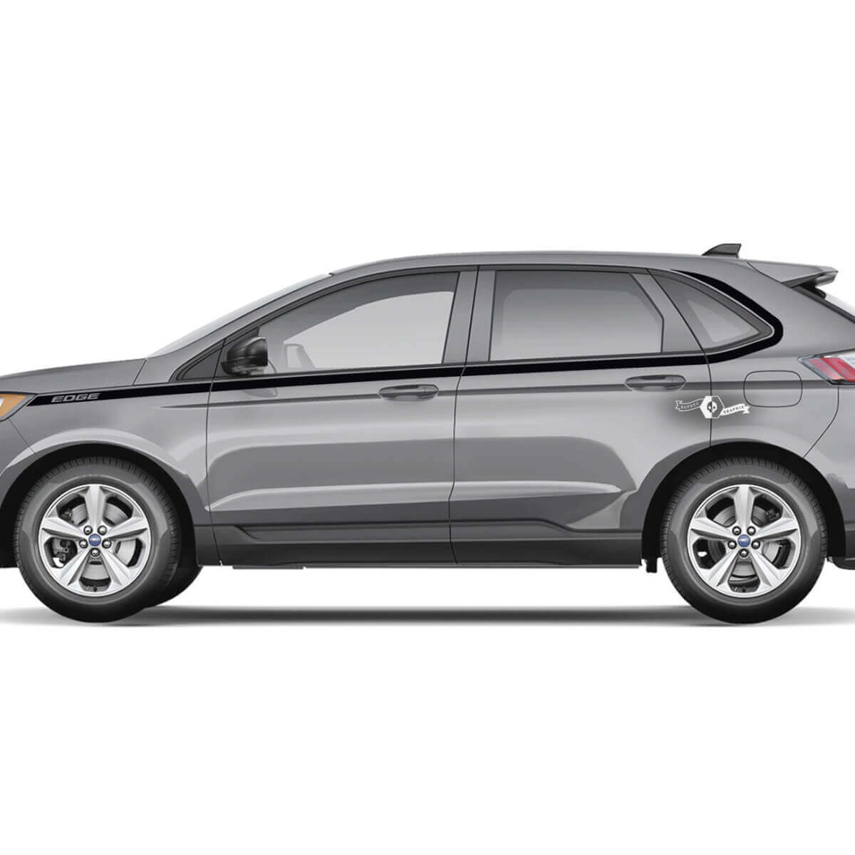 Línea de puertas Ford Edge debajo de las ventanas Panel basculante de vinilo Rayas calcomanía para el cuerpo calcomanía gráfica de vinilo
