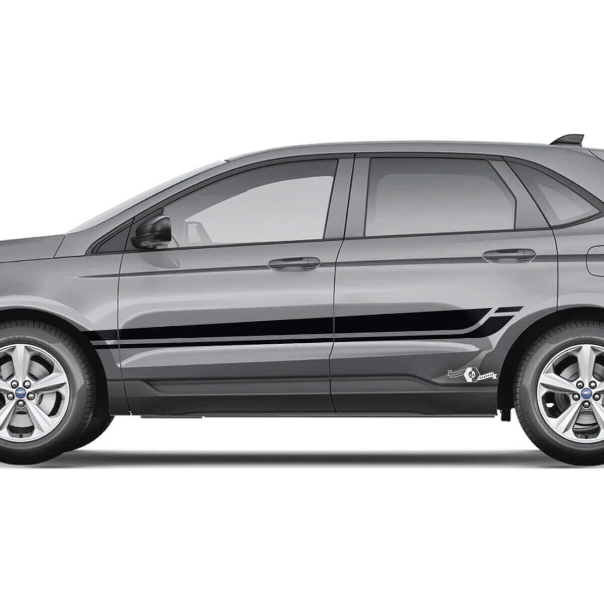 Musclecar Edge Line Strobe debajo de Windows Vinilo Rocker Panel Stripes calcomanía para el cuerpo calcomanía gráfica de vinilo
