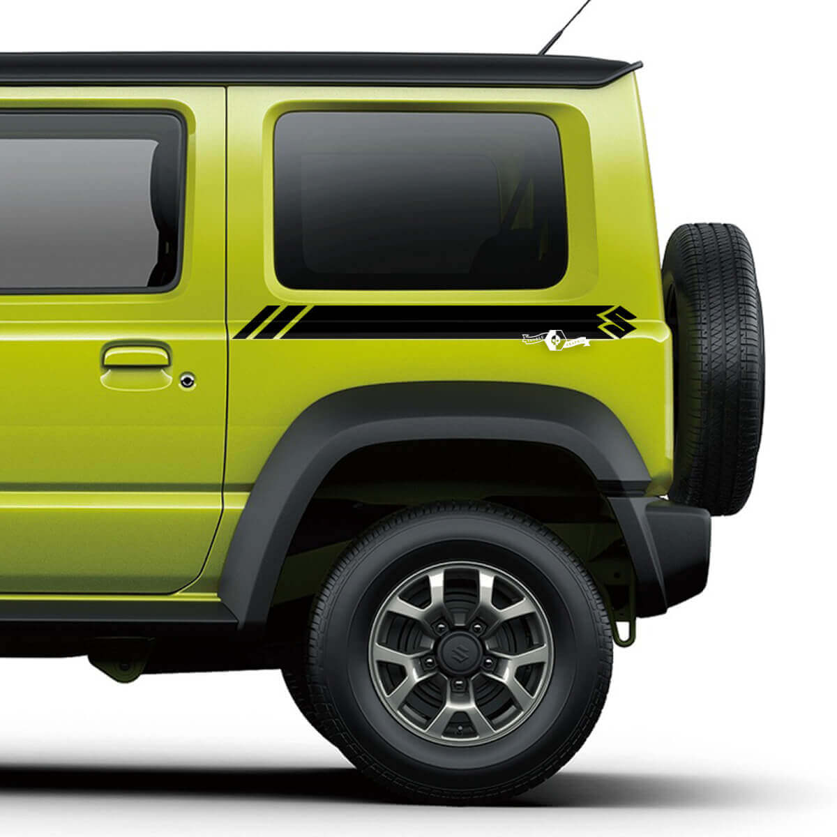 Suzuki JIMNY Gráficos laterales traseros Puertas Calcomanía Logo S Lines pegatina
