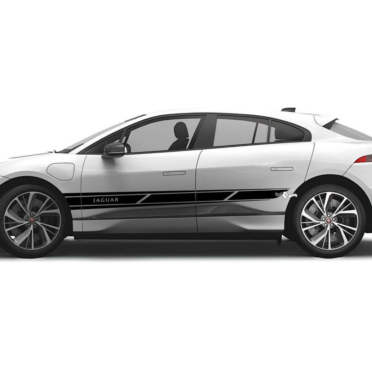 Jaguar I Pace Side Stripes Graphics Puertas calcomanía Logo Lines pegatina
