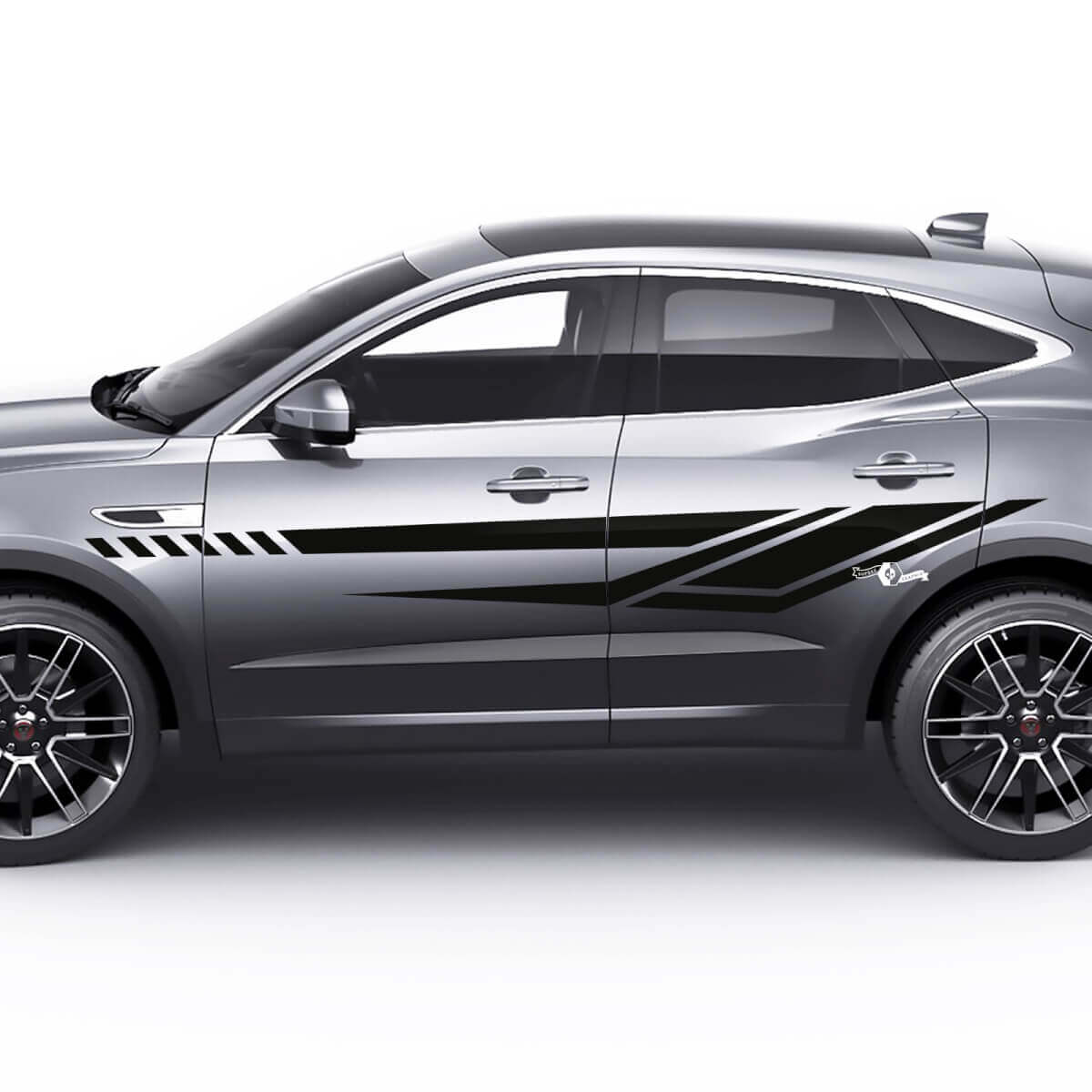 Jaguar E-Pace Rayas Laterales Modernas Calcomanías Gráficas de Puertas Logo Pegatina
