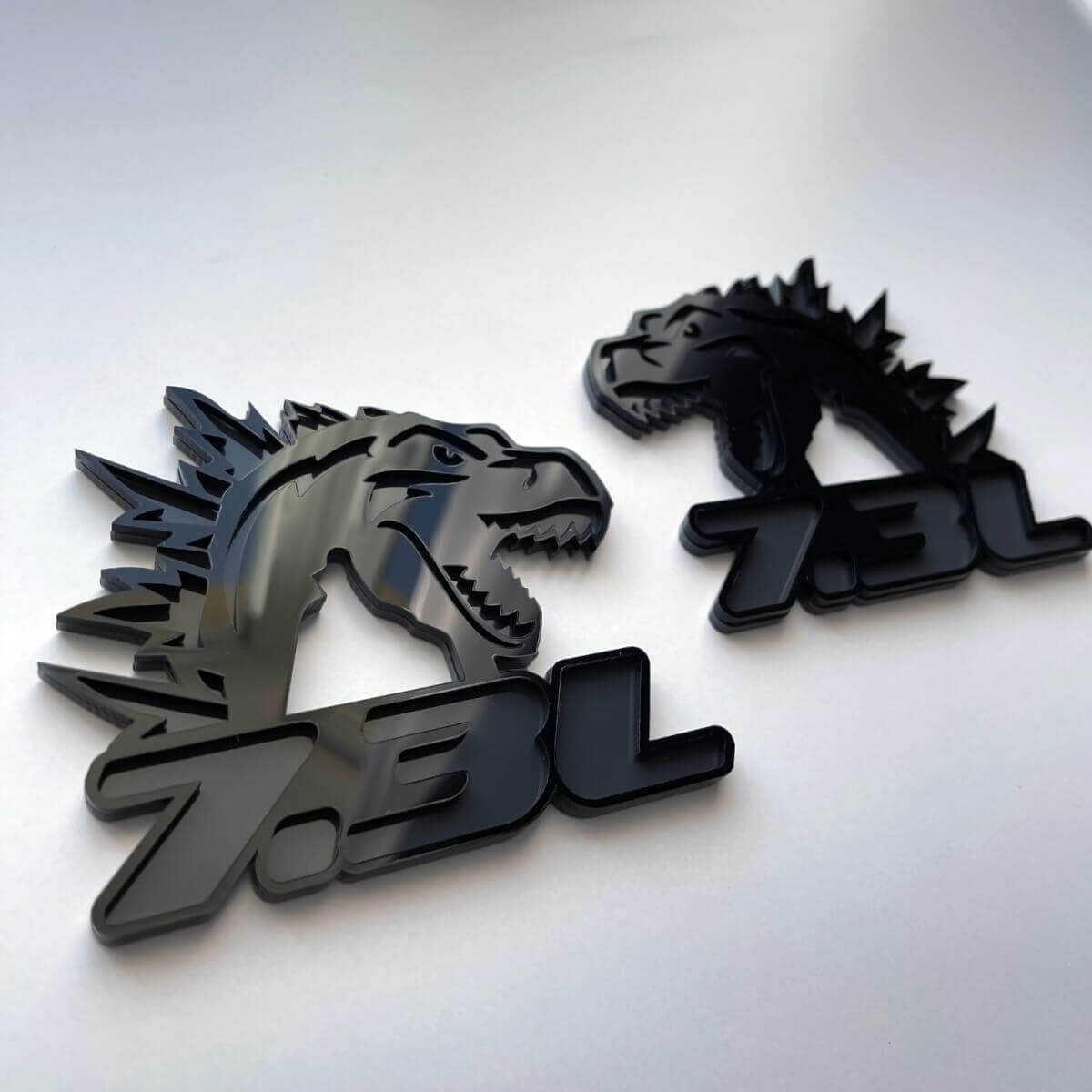 Emblema 3D Godzilla 7.3L MEGAZILLA Performance 7.3L Insignias para guardabarros