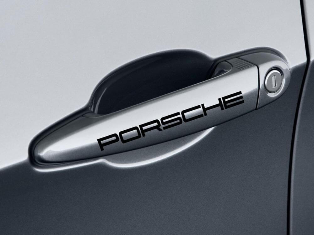 Juego de adhesivos de vinilo para manijas de puerta Porsche para coches Porsche