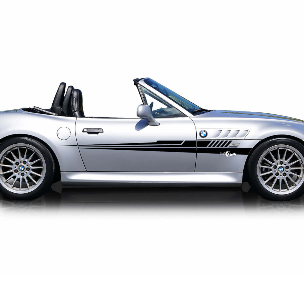 Par BMW Z3 Roadster rayas puertas laterales vinilo calcomanía pegatina
