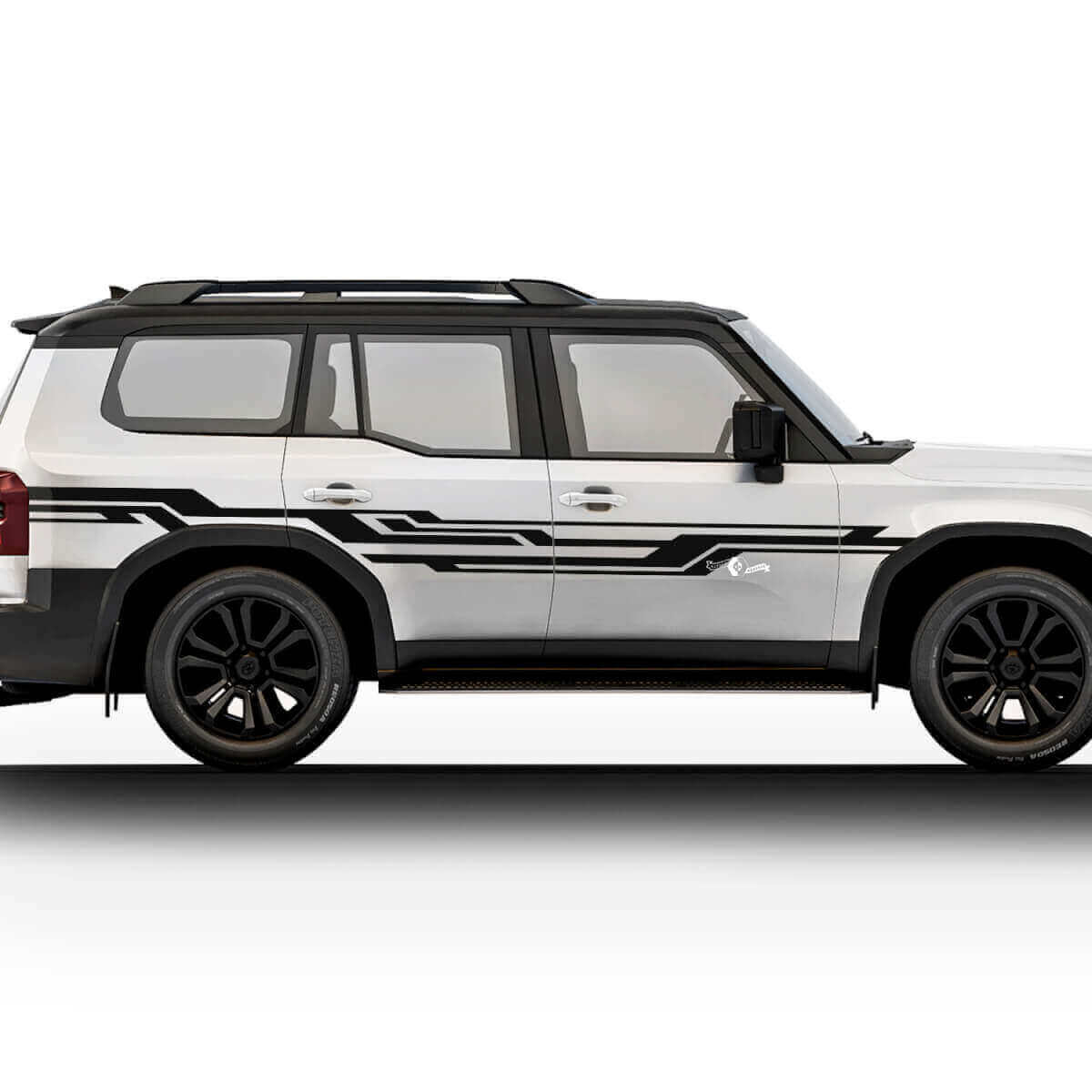 Kit de adhesivos decorativos abstractos para las puertas laterales del Toyota Land Cruiser Prado 2024
