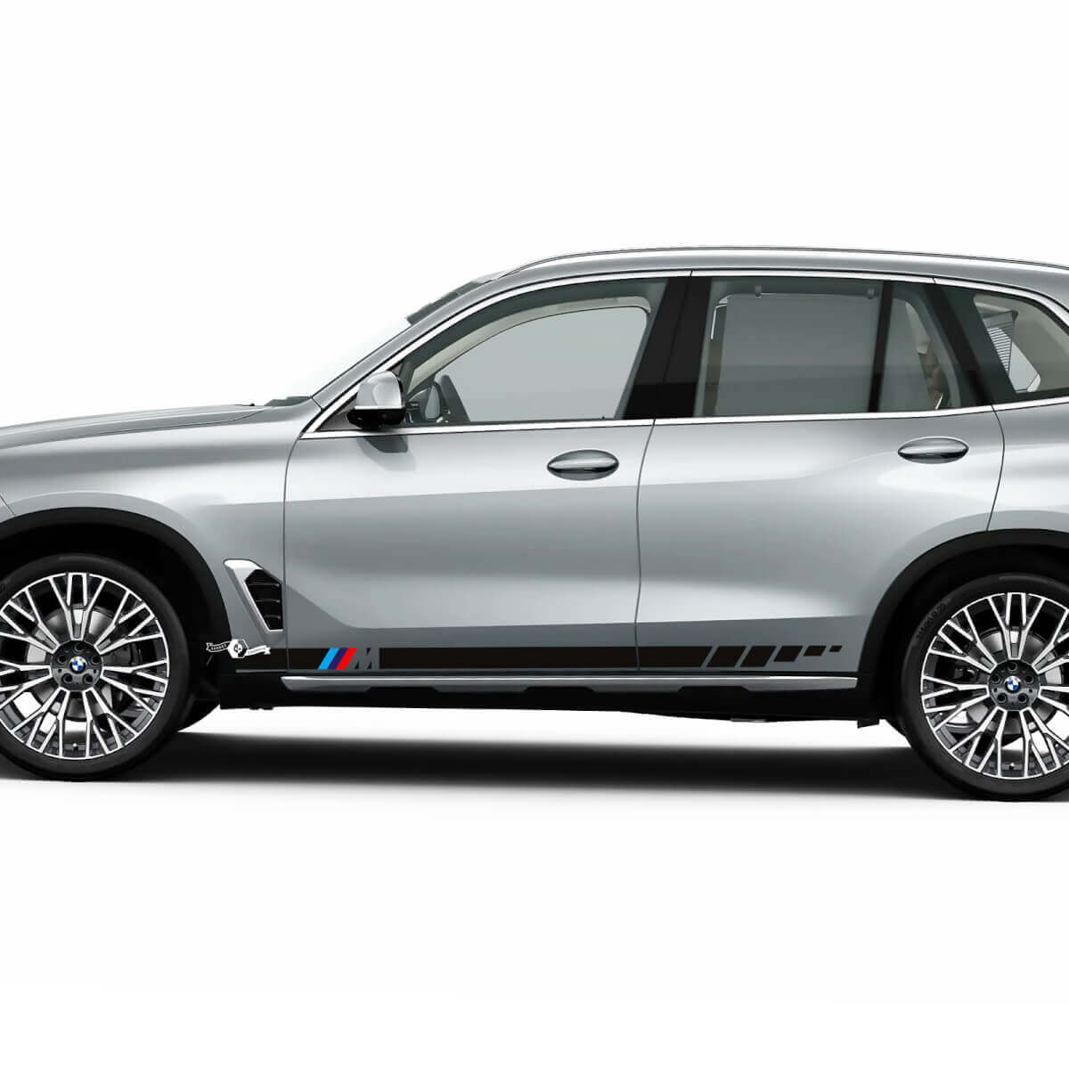 Acentos M Logo Stripes para BMW G05 Puertas laterales Vinilo Calcomanía Etiqueta
