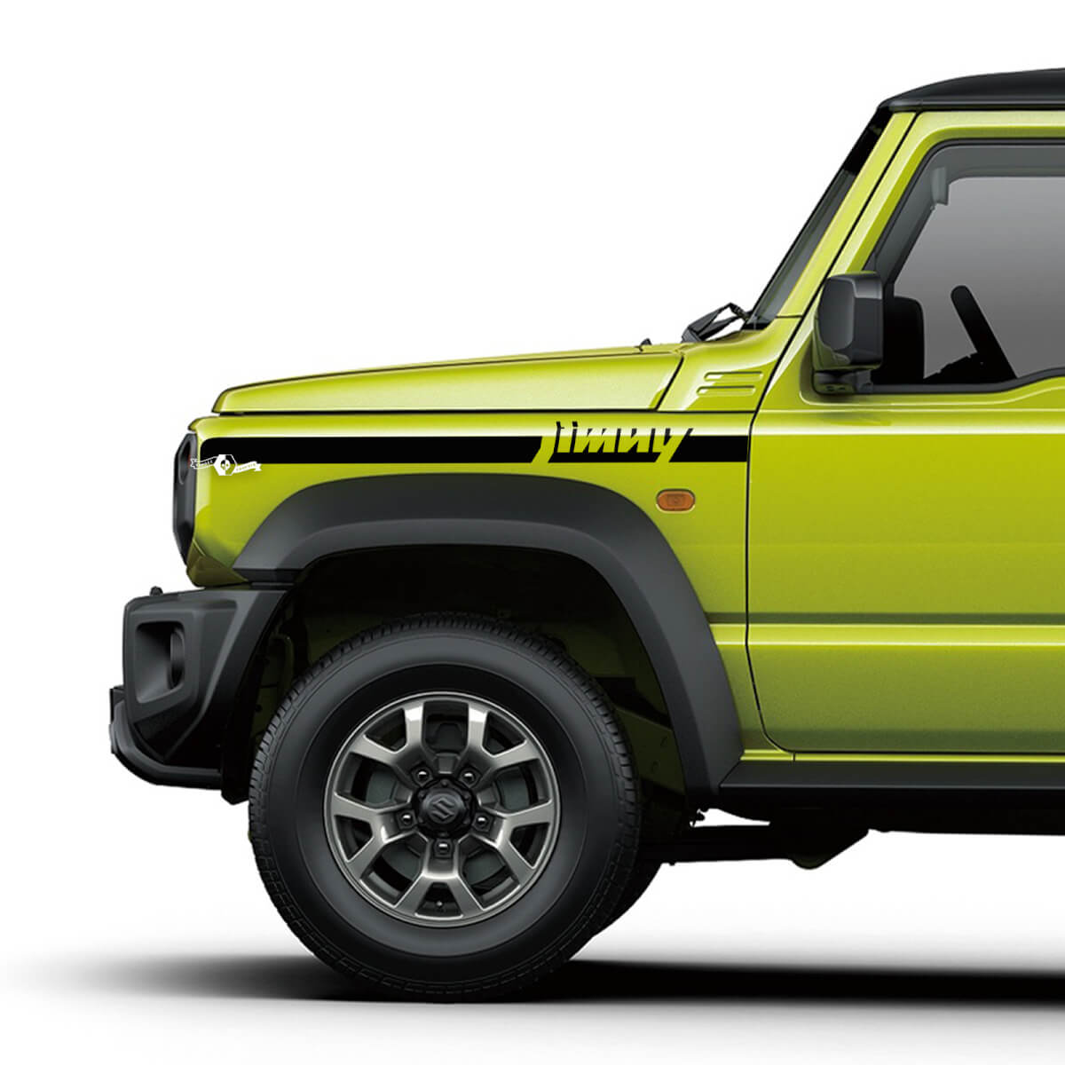 Par Suzuki JIMNY Side Fender Stripe calcomanías gráficas Lines Logo pegatina
