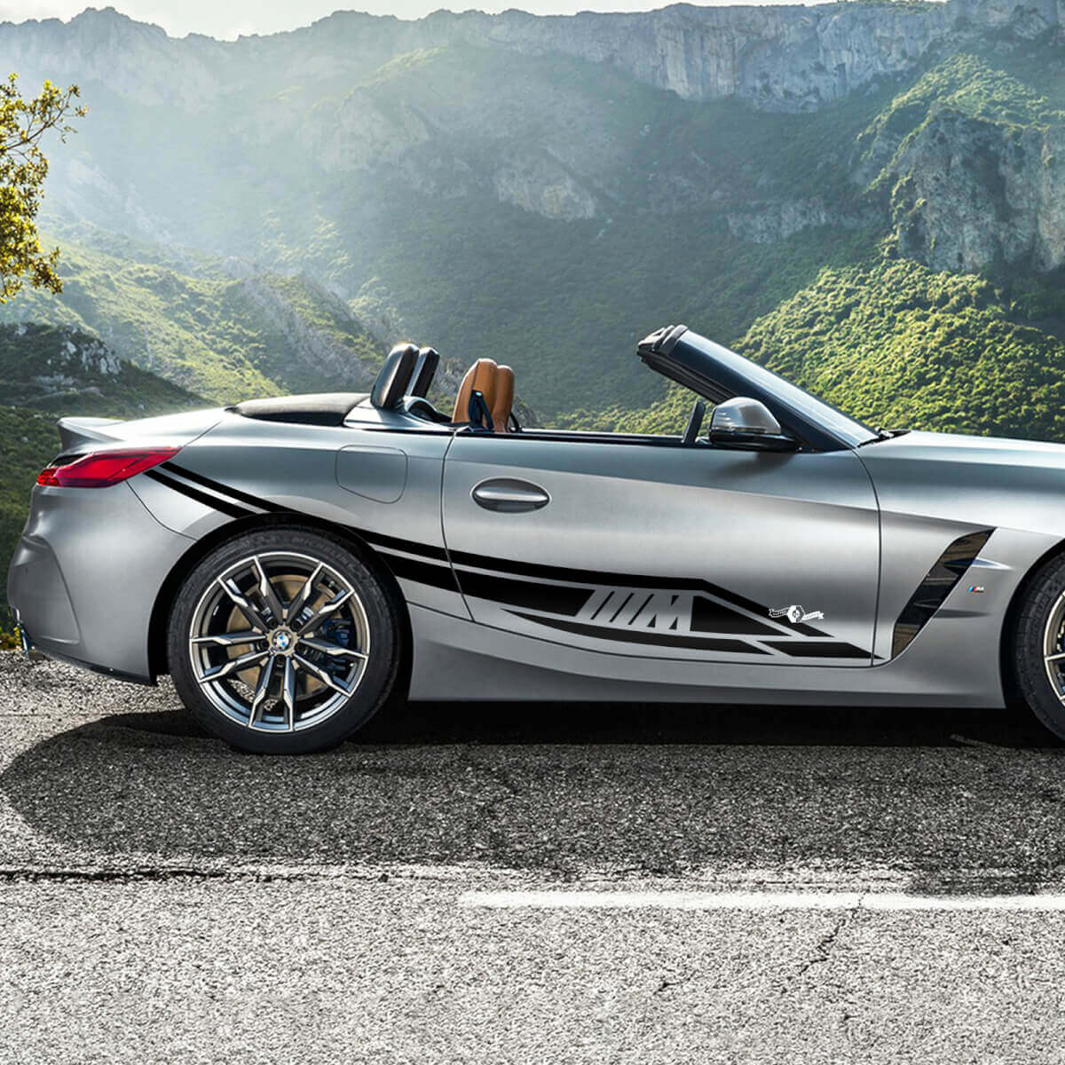 Etiqueta engomada del vinilo de la puerta lateral Tribal M Logo BMW Z4
