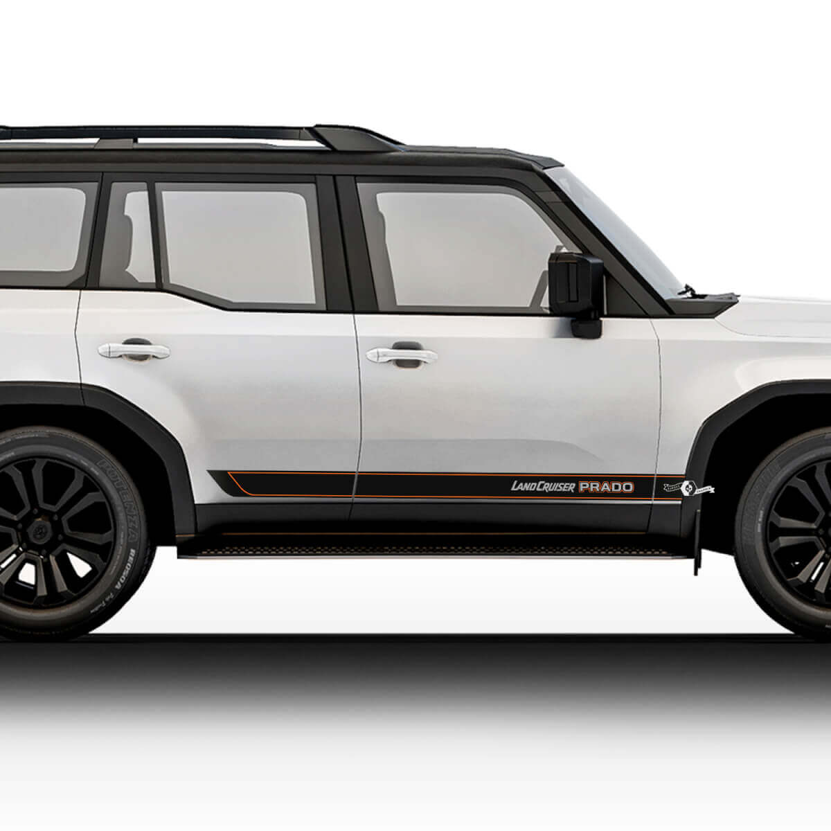 Toyota Land Cruiser Prado Estilo Vintage Rayas Pegatinas Calcomanías Vinilo Gráfico Pegatinas Calcomanías Kit
