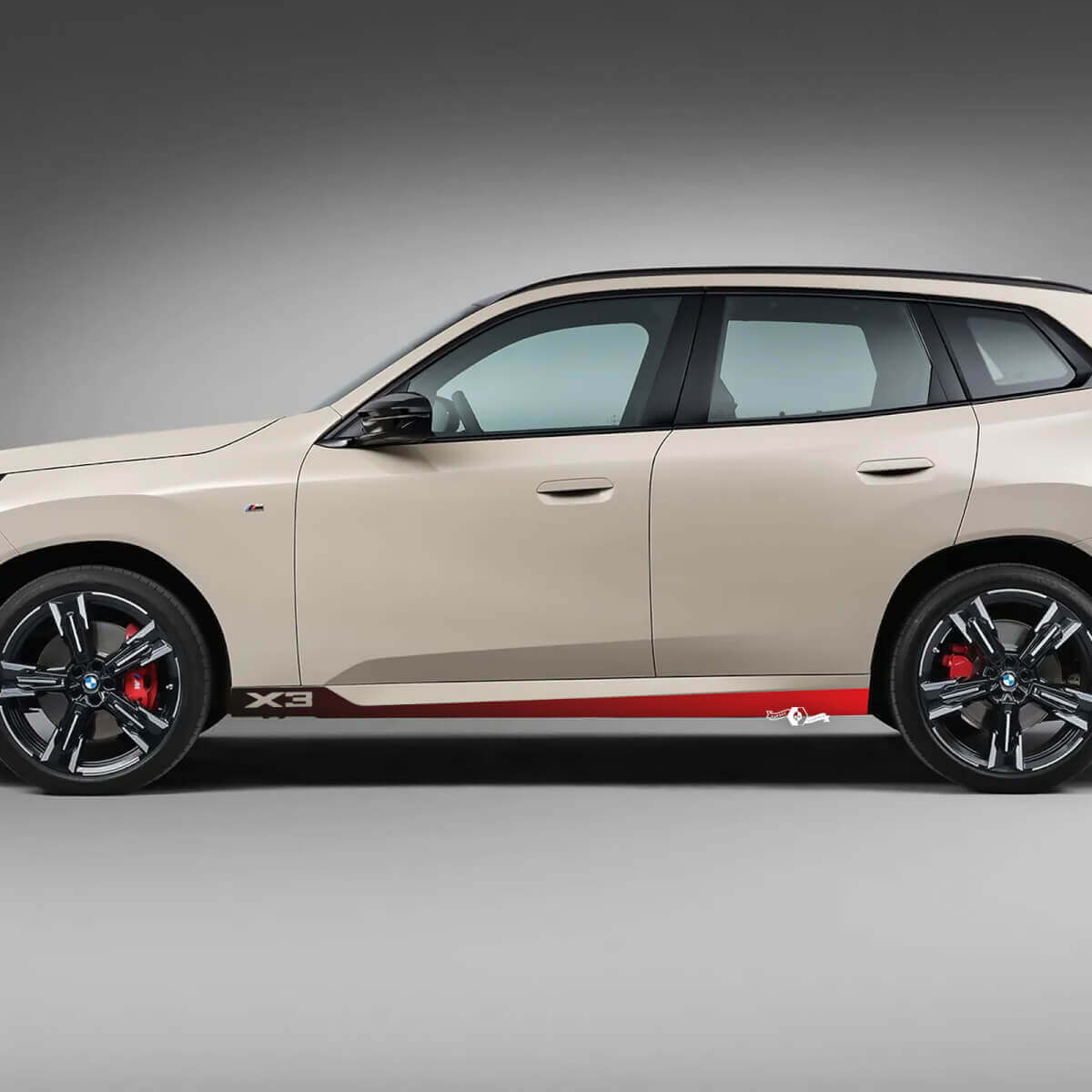 BMW X3 G01 F25 Logo Rayas Puertas laterales Calcomanía de color degradado Vinilo adhesivo
