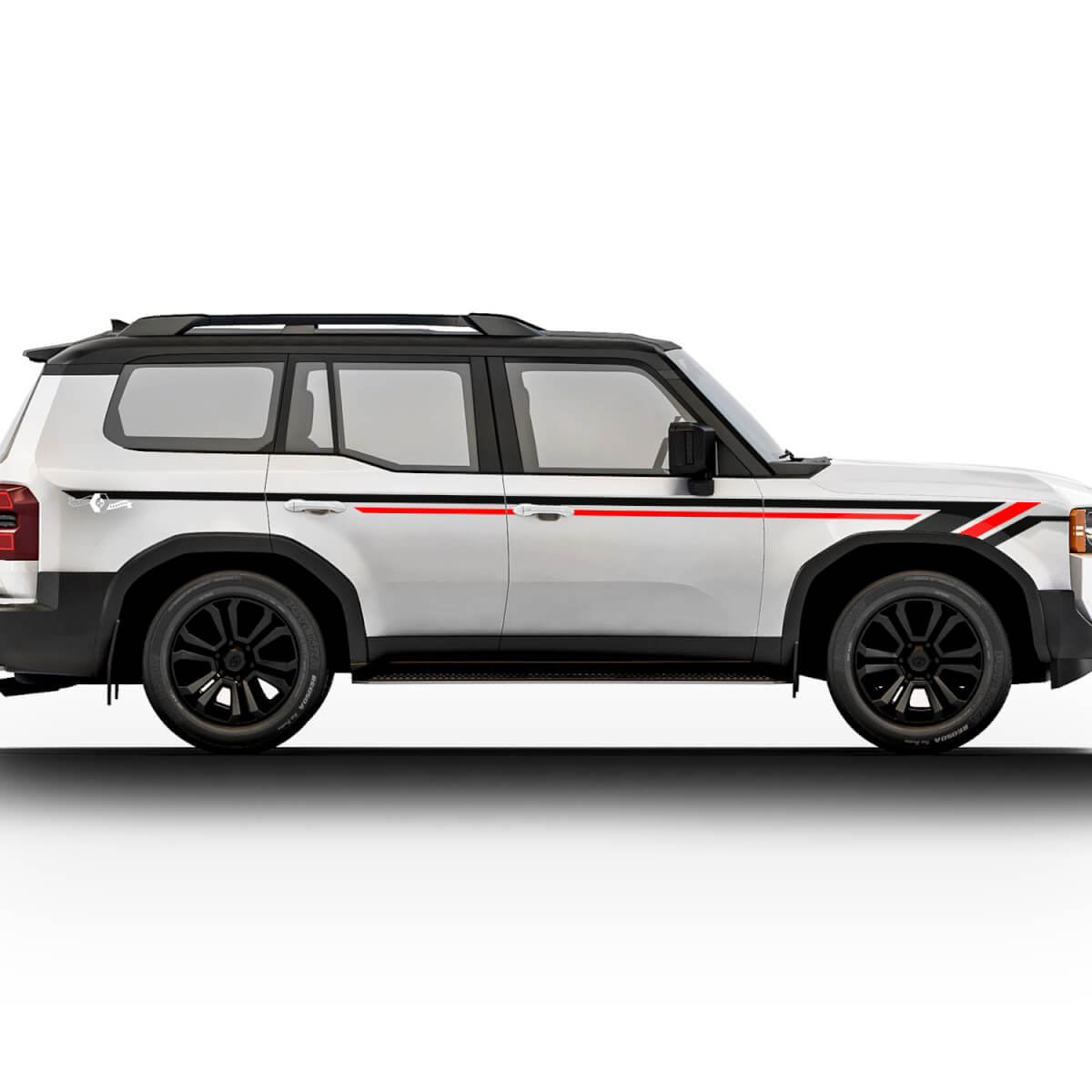 Toyota Land Cruiser Puertas Rayas Pegatinas Calcomanías Vinilo Gráfico Pegatinas Calcomanías Kit
