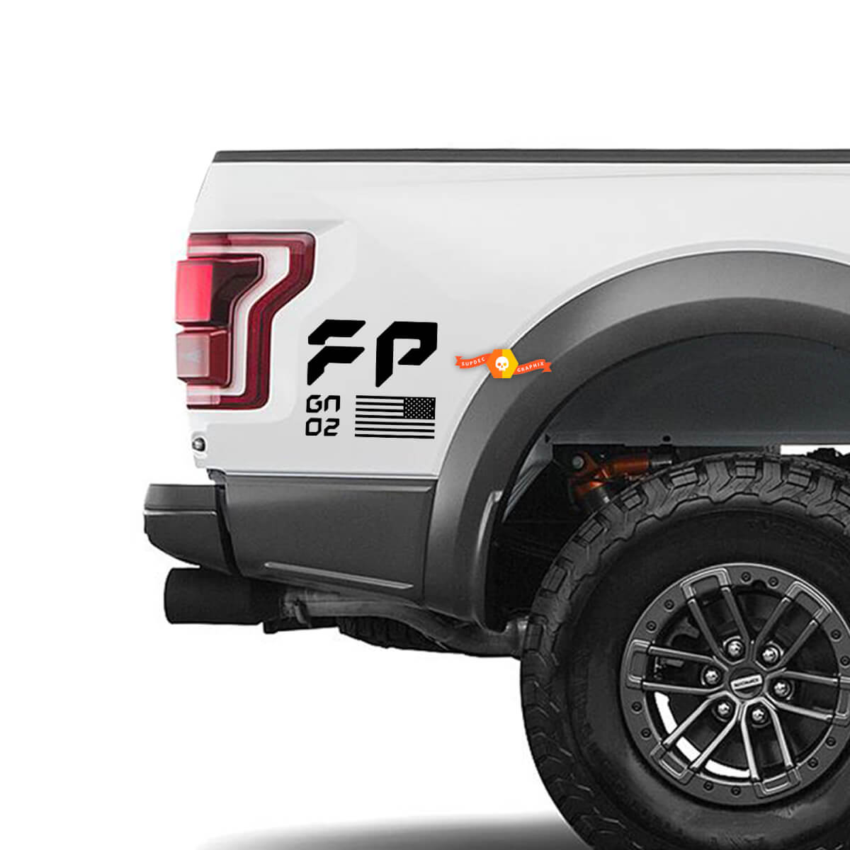 Ford Raptor FP Performance US Gen 2 - Juego de pegatinas para mesita de noche inferior
