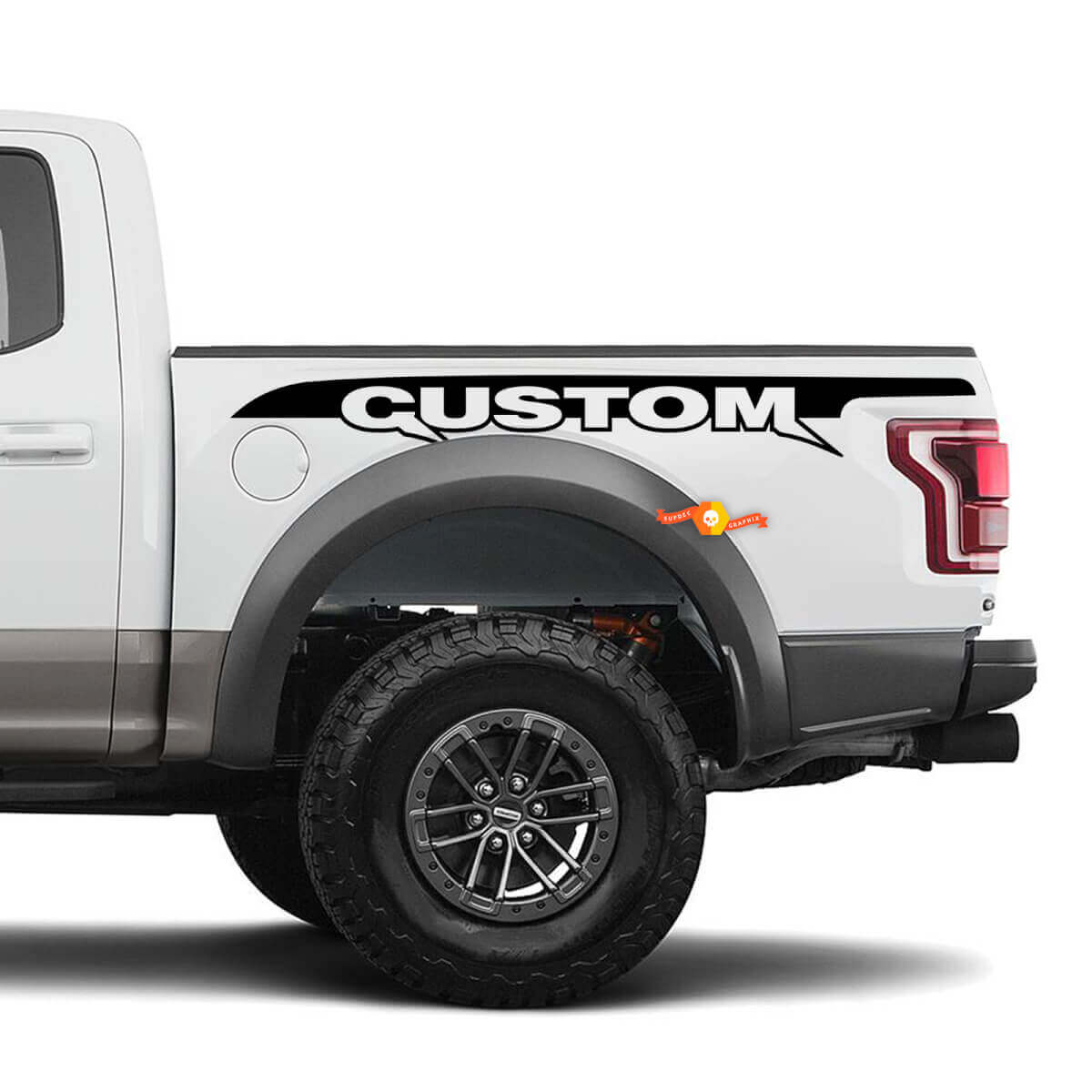 Kit de vinilo adhesivo de banda lateral personalizada para cama para camioneta musclecar