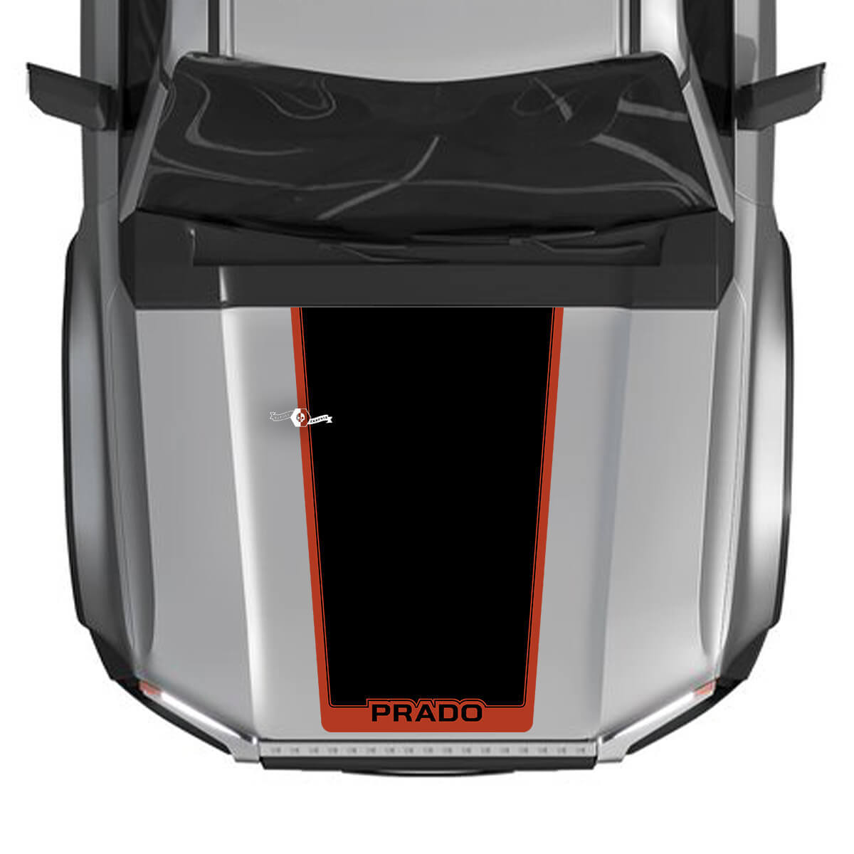 Calcomanías gráficas de vinilo para capó de Toyota Land Cruiser Prado 2024, 2 colores
