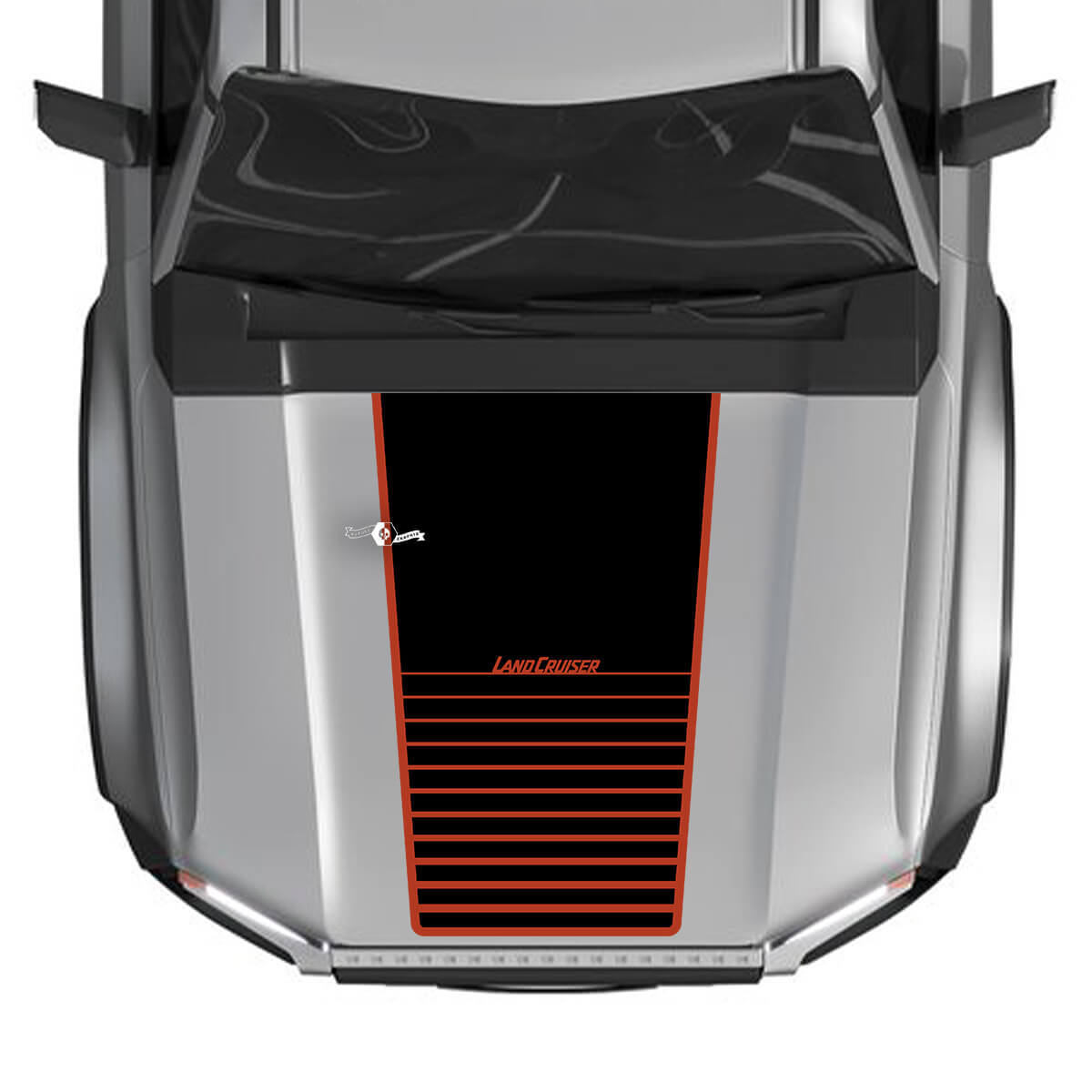 Calcomanías estroboscópicas para capó Toyota Land Cruiser Prado 2024, calcomanías gráficas de vinilo, 2 colores
