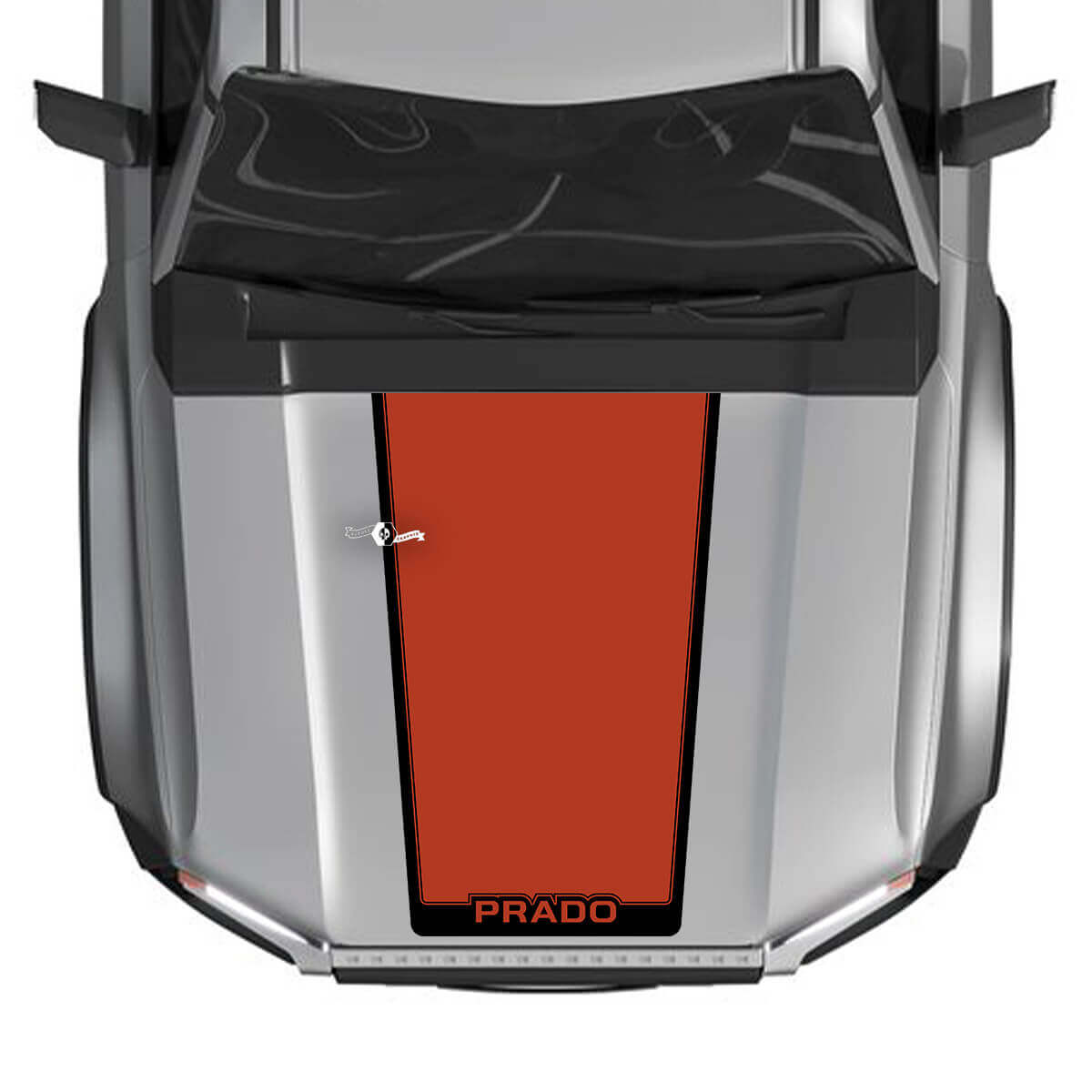 Calcomanías gráficas de vinilo para capó de Toyota Land Cruiser Prado 2024, 2 colores
